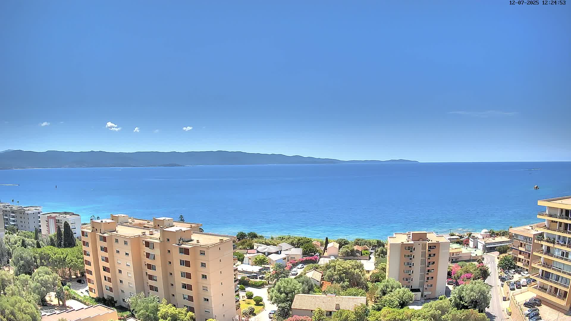 Ajaccio - Le Golfe d'Ajaccio Gulf & Coast Skyline Live Cam - Ajaccio, Corse-du-Sud, Corse , France