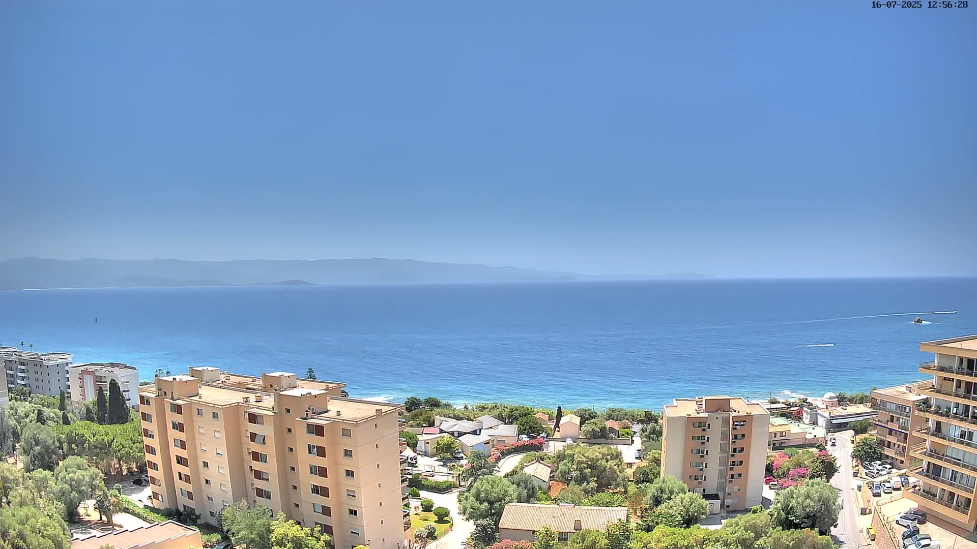 Ajaccio - Le Golfe d'Ajaccio Gulf & Coast Skyline Live Cam - Ajaccio, Corse-du-Sud, Corse , France
