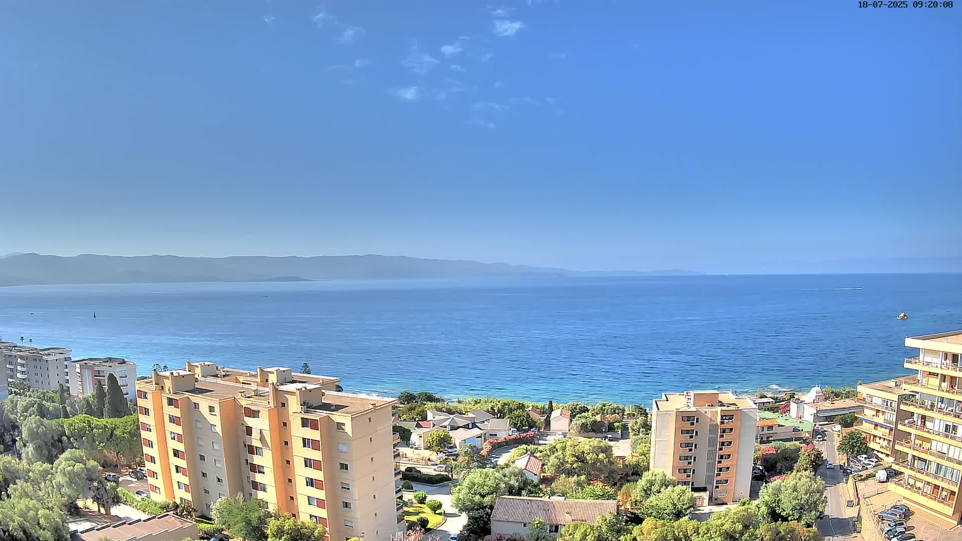 Ajaccio - Le Golfe d'Ajaccio Gulf & Coast Skyline Live Cam - Ajaccio, Corse-du-Sud, Corse , France