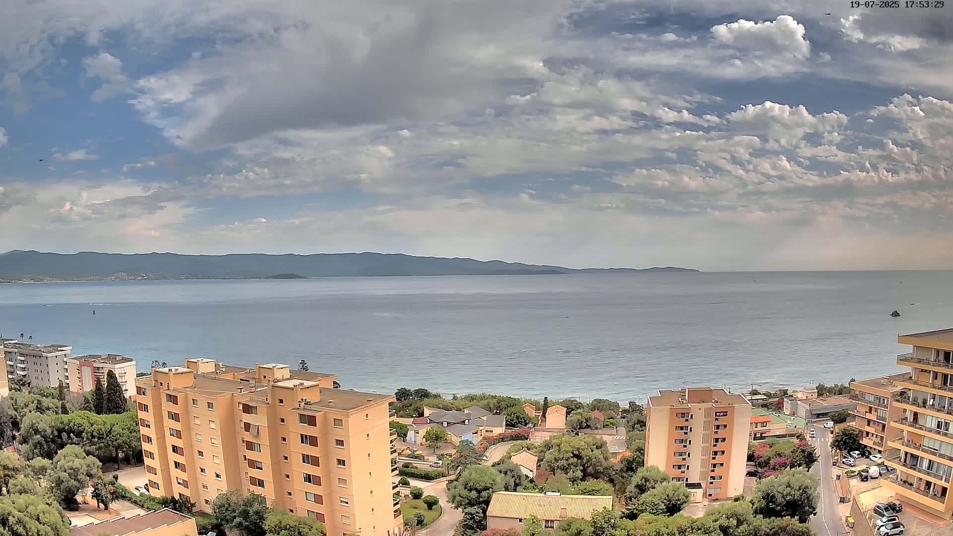 Ajaccio - Le Golfe d'Ajaccio Gulf & Coast Skyline Live Cam - Ajaccio, Corse-du-Sud, Corse , France