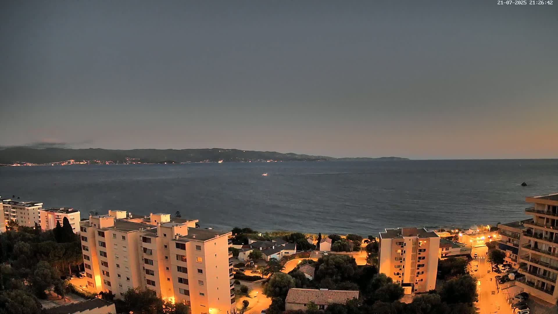 Ajaccio - Le Golfe d'Ajaccio Gulf & Coast Skyline Live Cam - Ajaccio, Corse-du-Sud, Corse , France