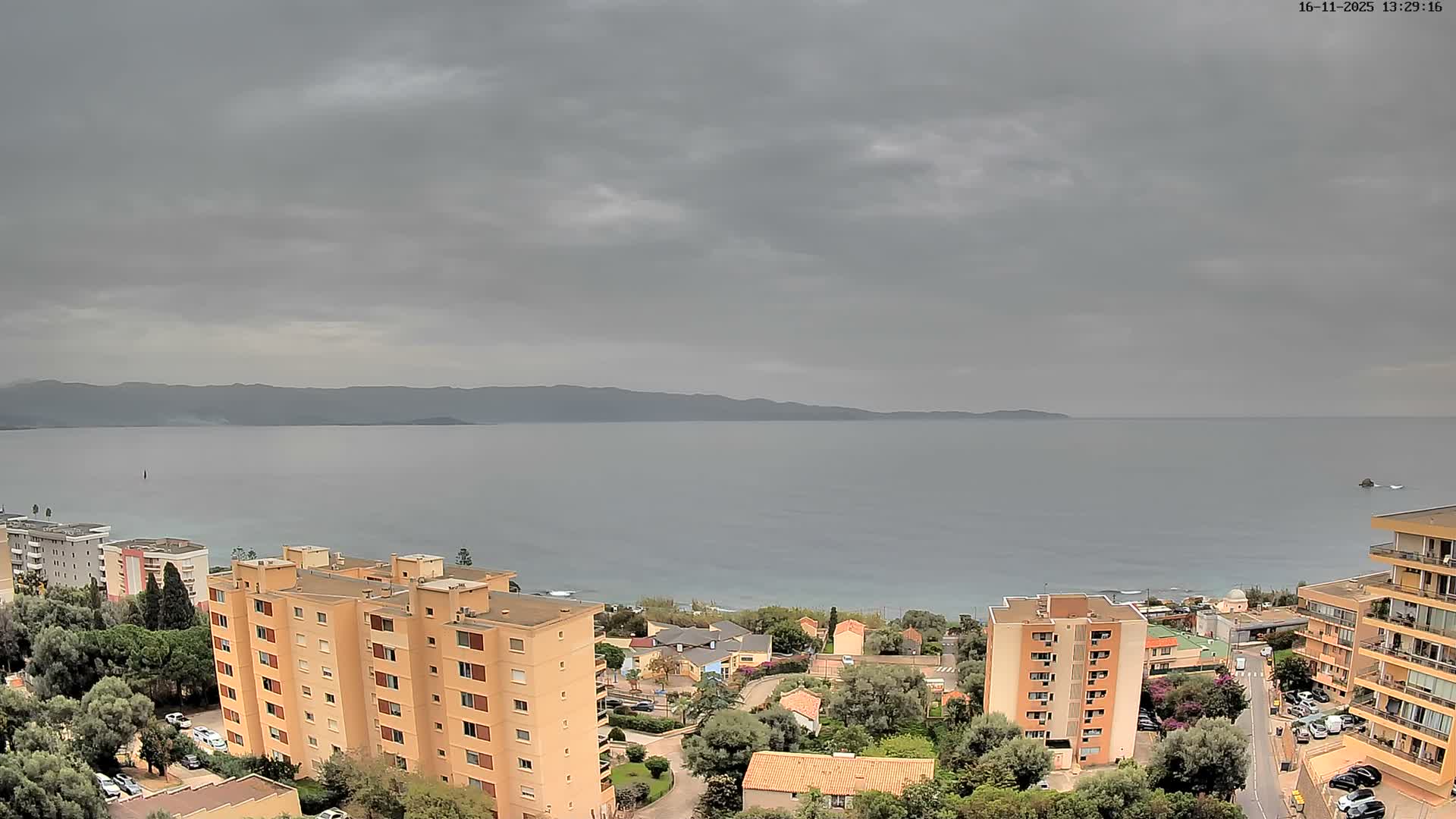 Ajaccio - Le Golfe d'Ajaccio Gulf & Coast Skyline Live Cam - Ajaccio, Corse-du-Sud, Corse , France