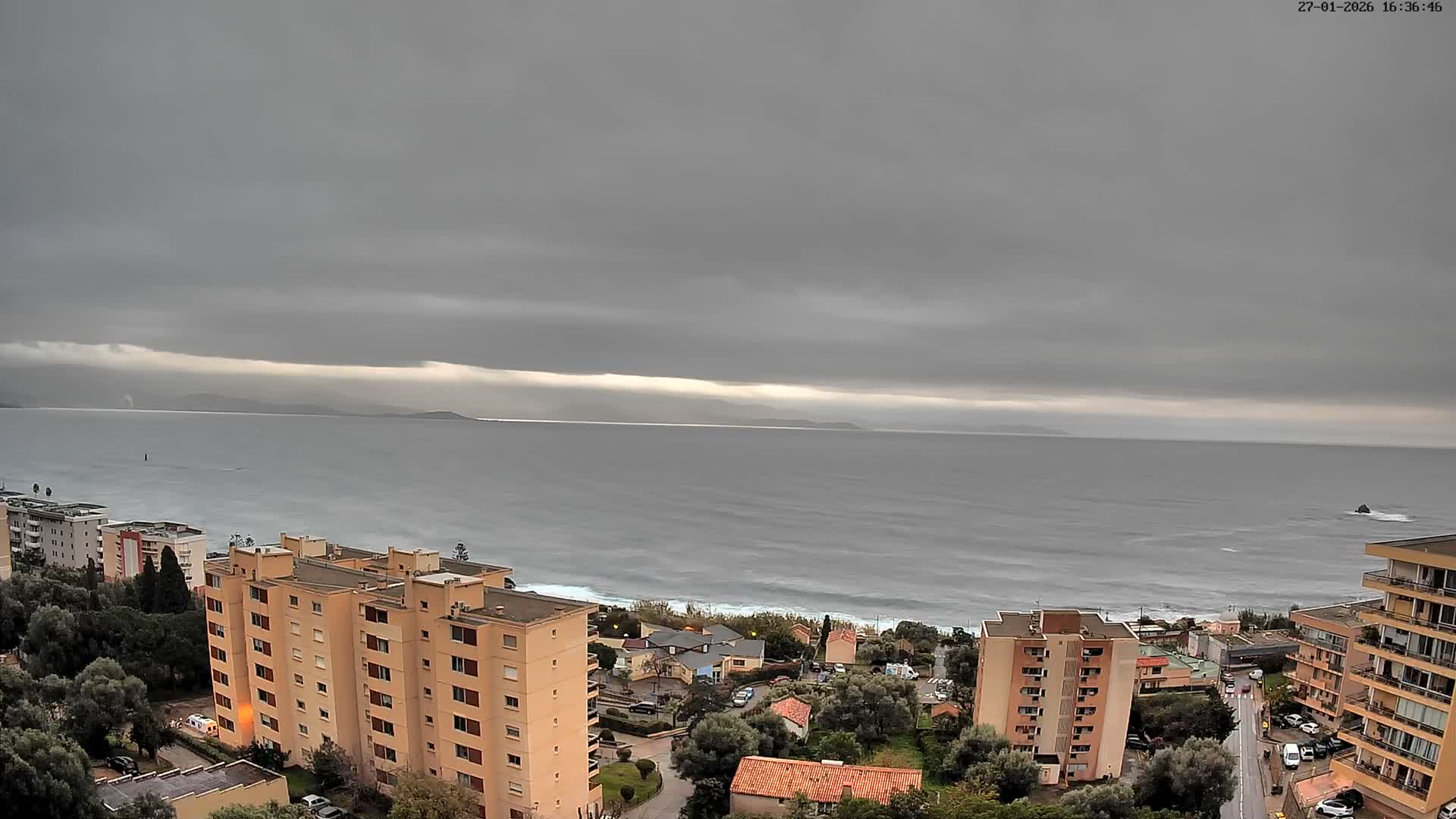Ajaccio - Le Golfe d'Ajaccio Gulf & Coast Skyline Live Cam - Ajaccio, Corse-du-Sud, Corse , France