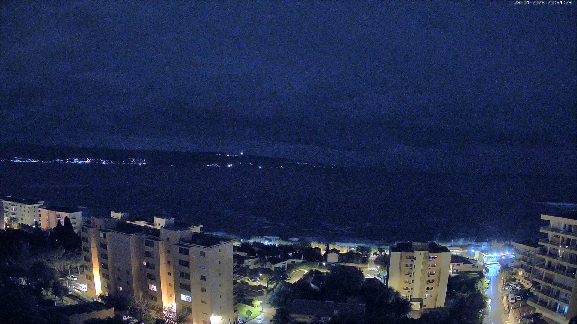Ajaccio - Le Golfe d'Ajaccio Gulf & Coast Skyline Live Cam - Ajaccio, Corse-du-Sud, Corse , France