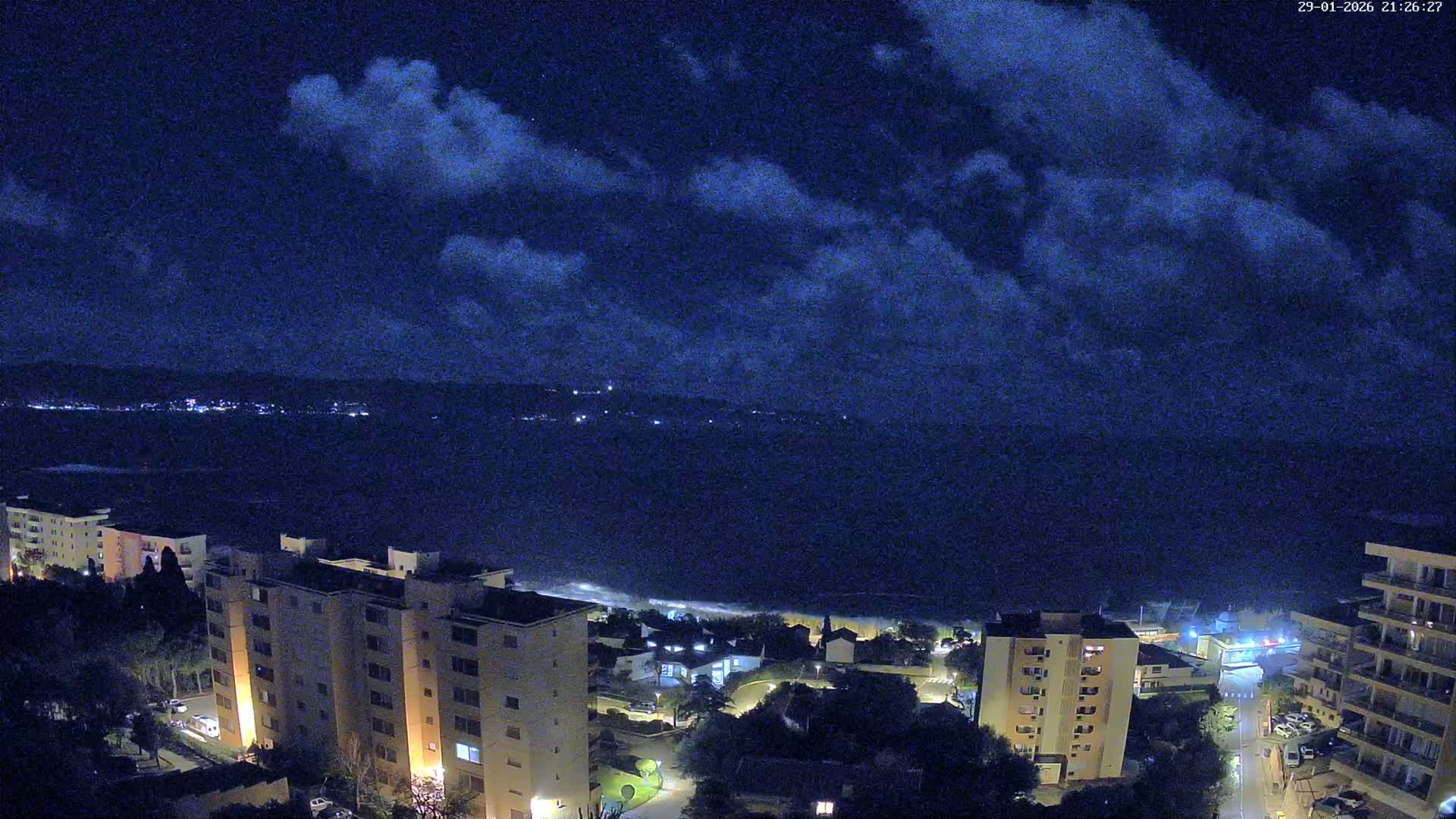 Ajaccio - Le Golfe d'Ajaccio Gulf & Coast Skyline Live Cam - Ajaccio, Corse-du-Sud, Corse , France