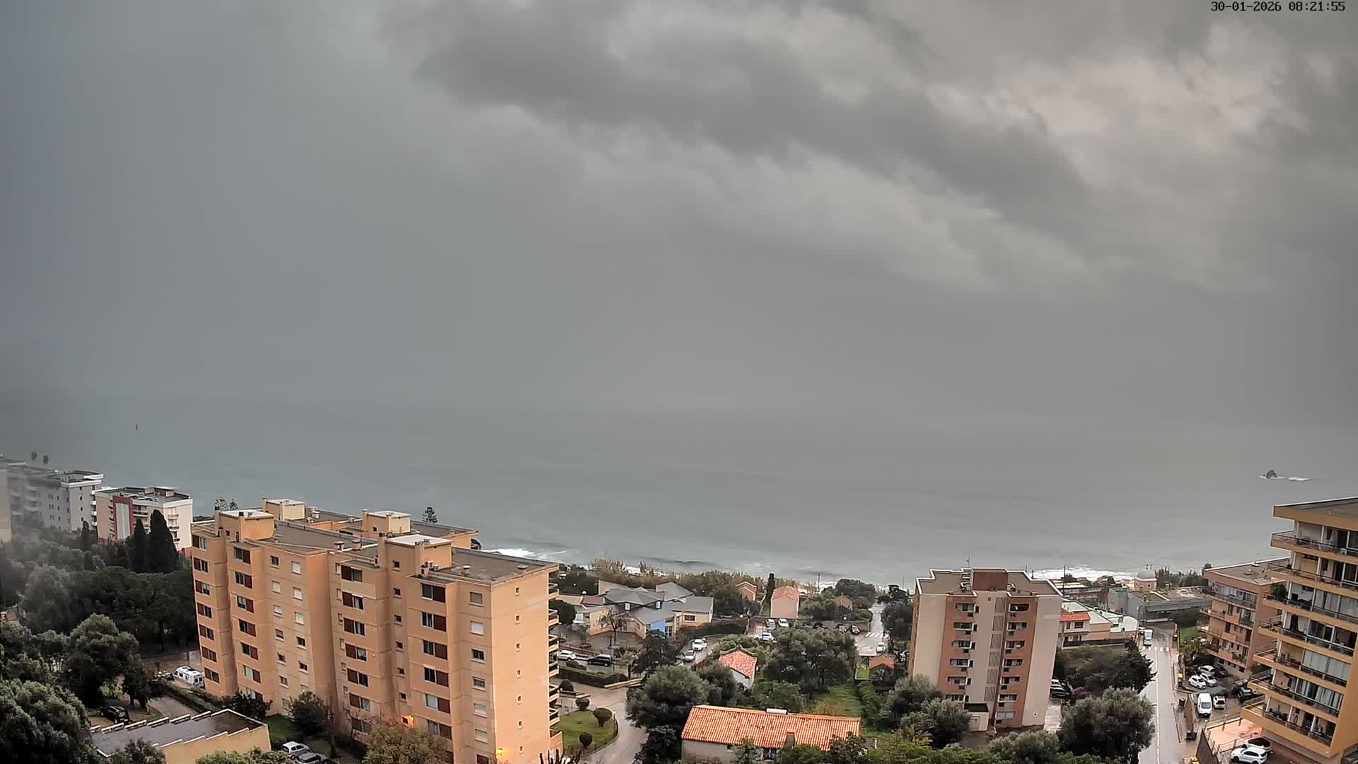 Ajaccio - Le Golfe d'Ajaccio Gulf & Coast Skyline Live Cam - Ajaccio, Corse-du-Sud, Corse , France