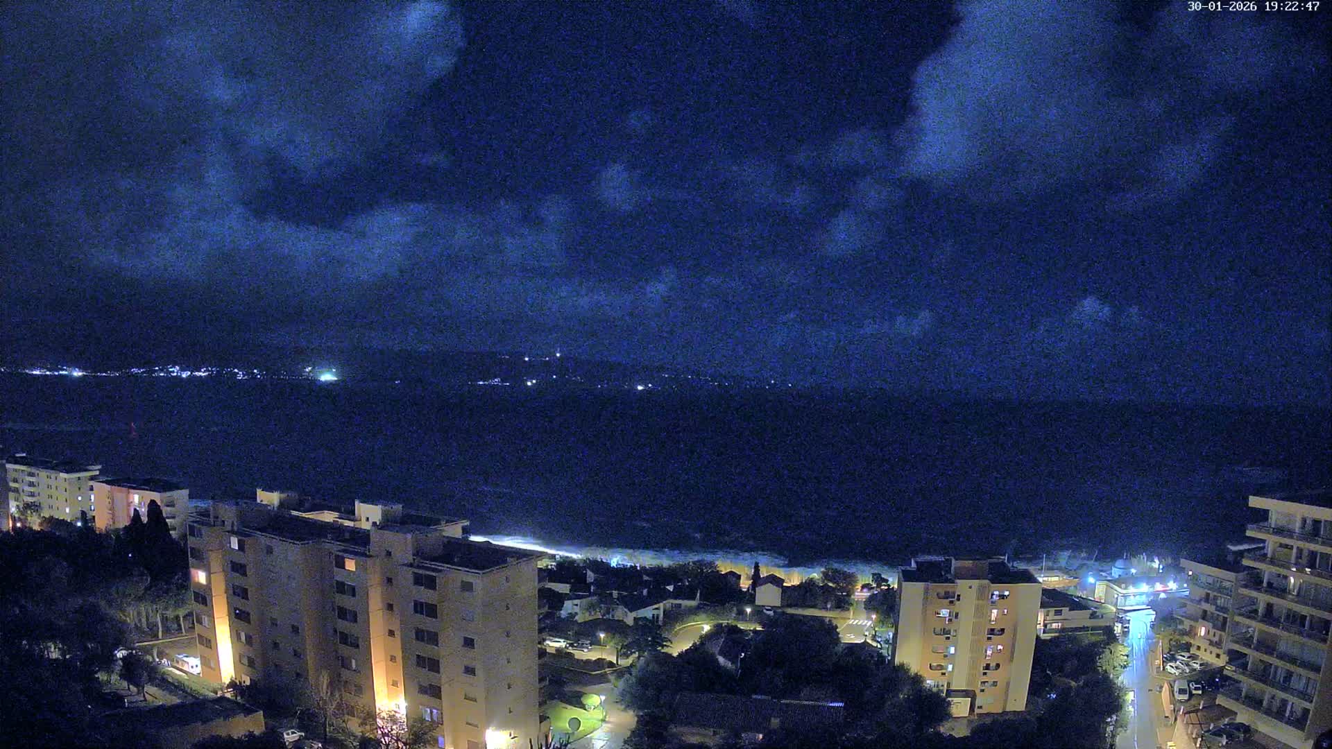Ajaccio - Le Golfe d'Ajaccio Gulf & Coast Skyline Live Cam - Ajaccio, Corse-du-Sud, Corse , France