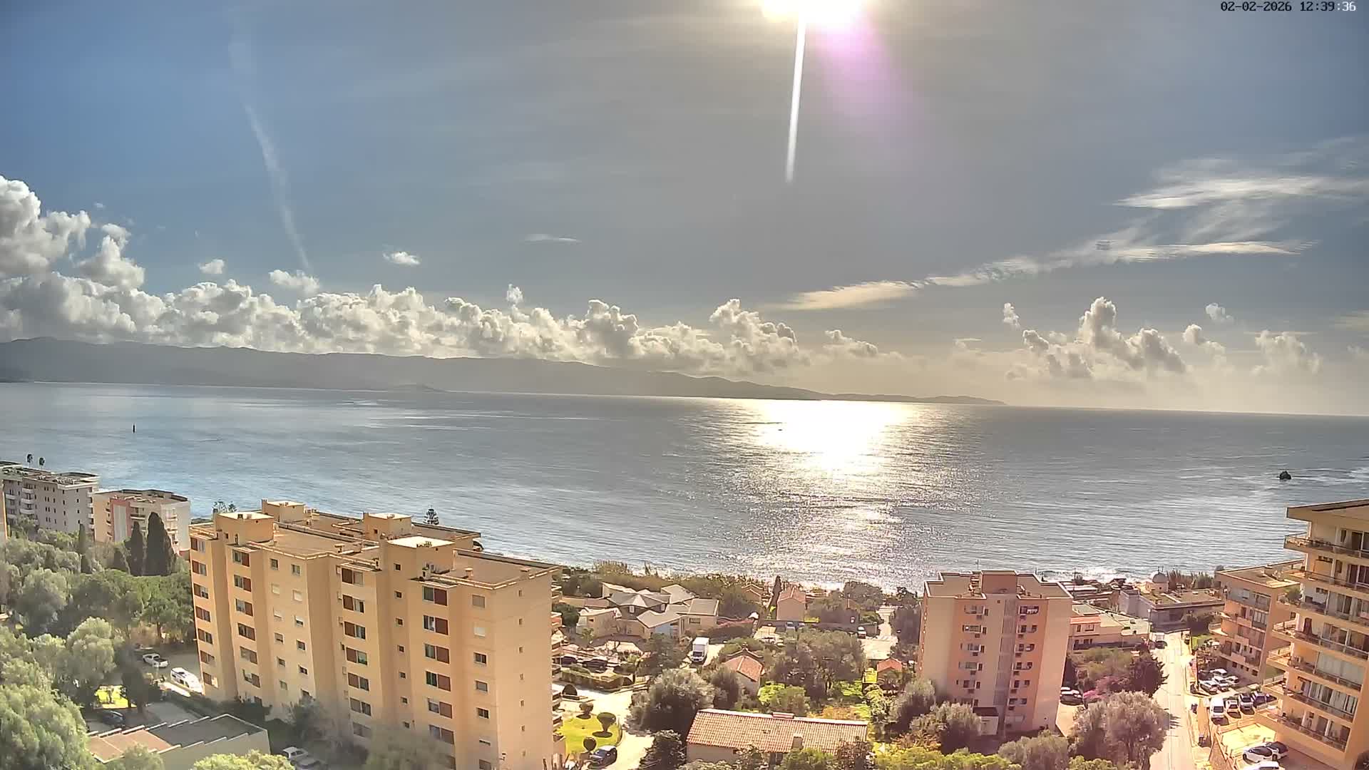 Ajaccio - Le Golfe d'Ajaccio Gulf & Coast Skyline Live Cam - Ajaccio, Corse-du-Sud, Corse , France