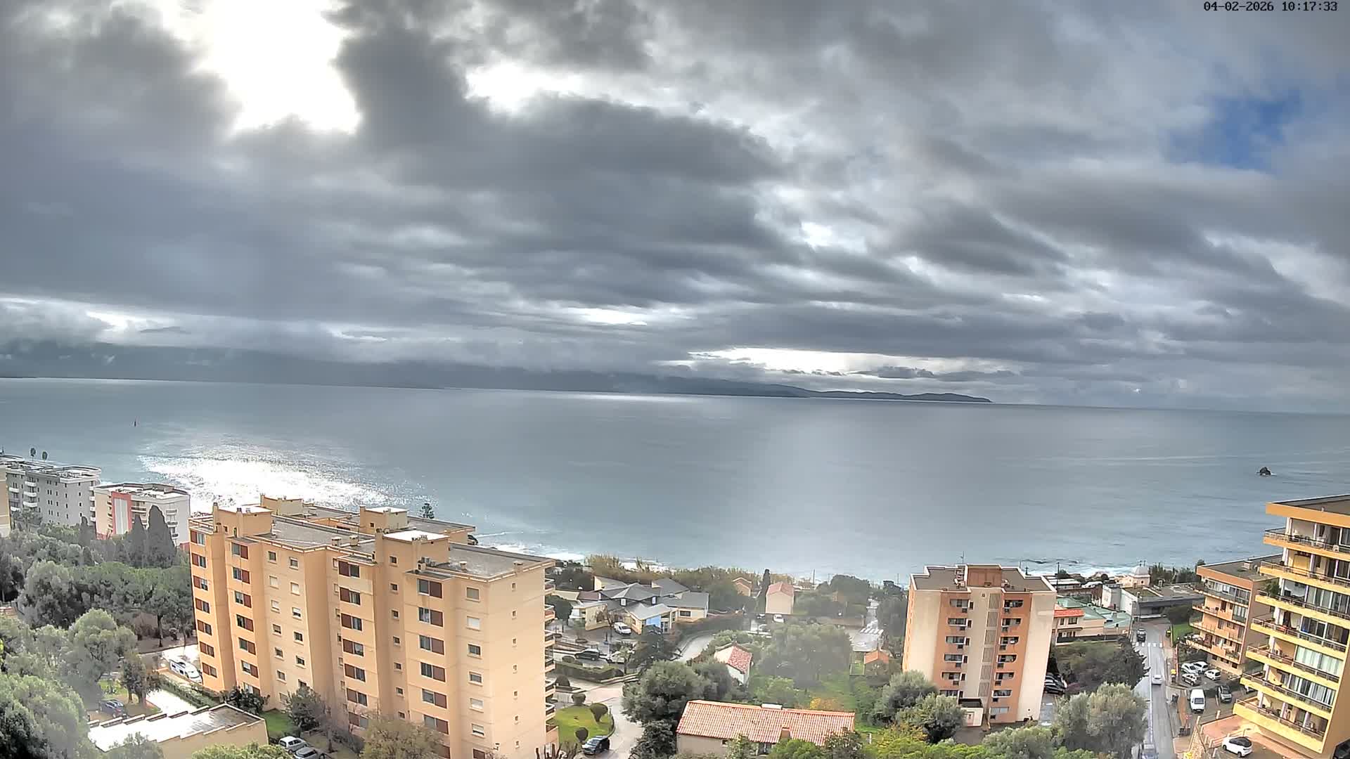 Ajaccio - Le Golfe d'Ajaccio Gulf & Coast Skyline Live Cam - Ajaccio, Corse-du-Sud, Corse , France