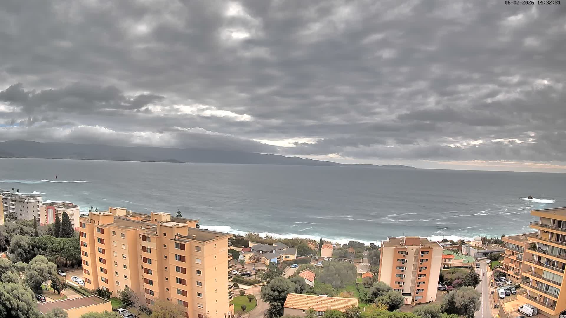 Ajaccio - Le Golfe d'Ajaccio Gulf & Coast Skyline Live Cam - Ajaccio, Corse-du-Sud, Corse , France