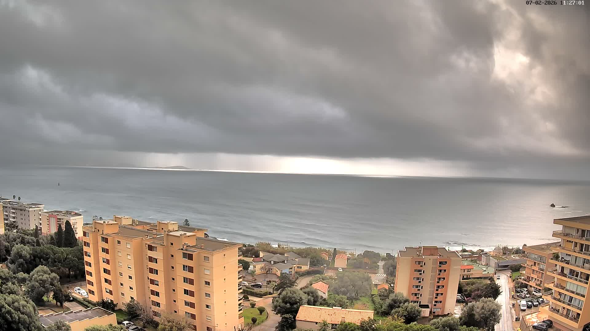 Ajaccio - Le Golfe d'Ajaccio Gulf & Coast Skyline Live Cam - Ajaccio, Corse-du-Sud, Corse , France