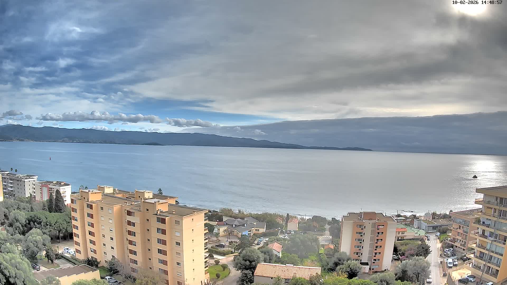 Ajaccio - Le Golfe d'Ajaccio Gulf & Coast Skyline Live Cam - Ajaccio, Corse-du-Sud, Corse , France
