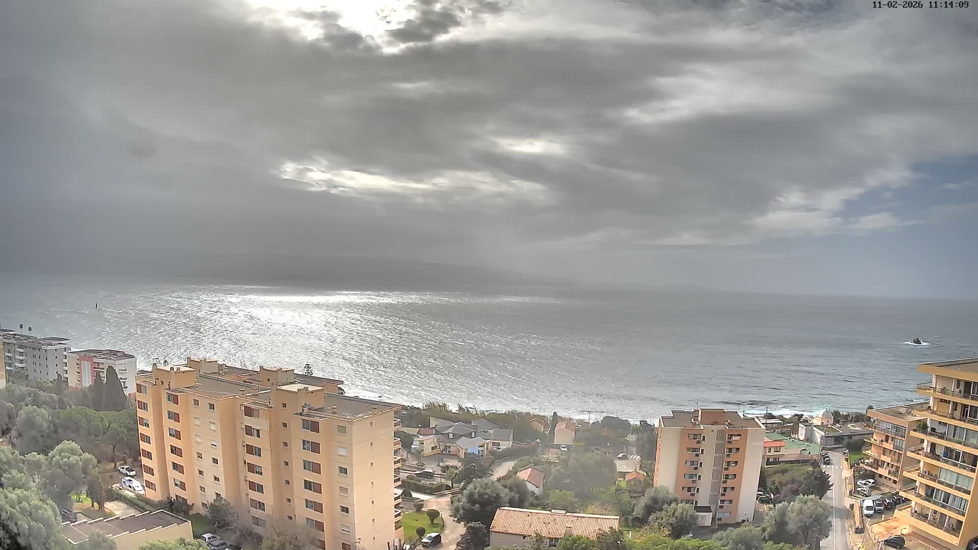 Ajaccio - Le Golfe d'Ajaccio Gulf & Coast Skyline Live Cam - Ajaccio, Corse-du-Sud, Corse , France