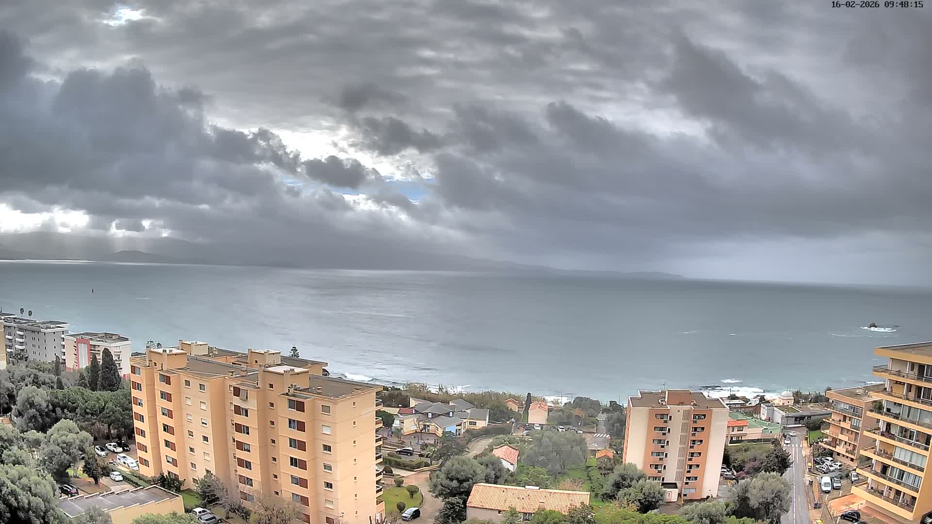 Ajaccio - Le Golfe d'Ajaccio Gulf & Coast Skyline Live Cam - Ajaccio, Corse-du-Sud, Corse , France