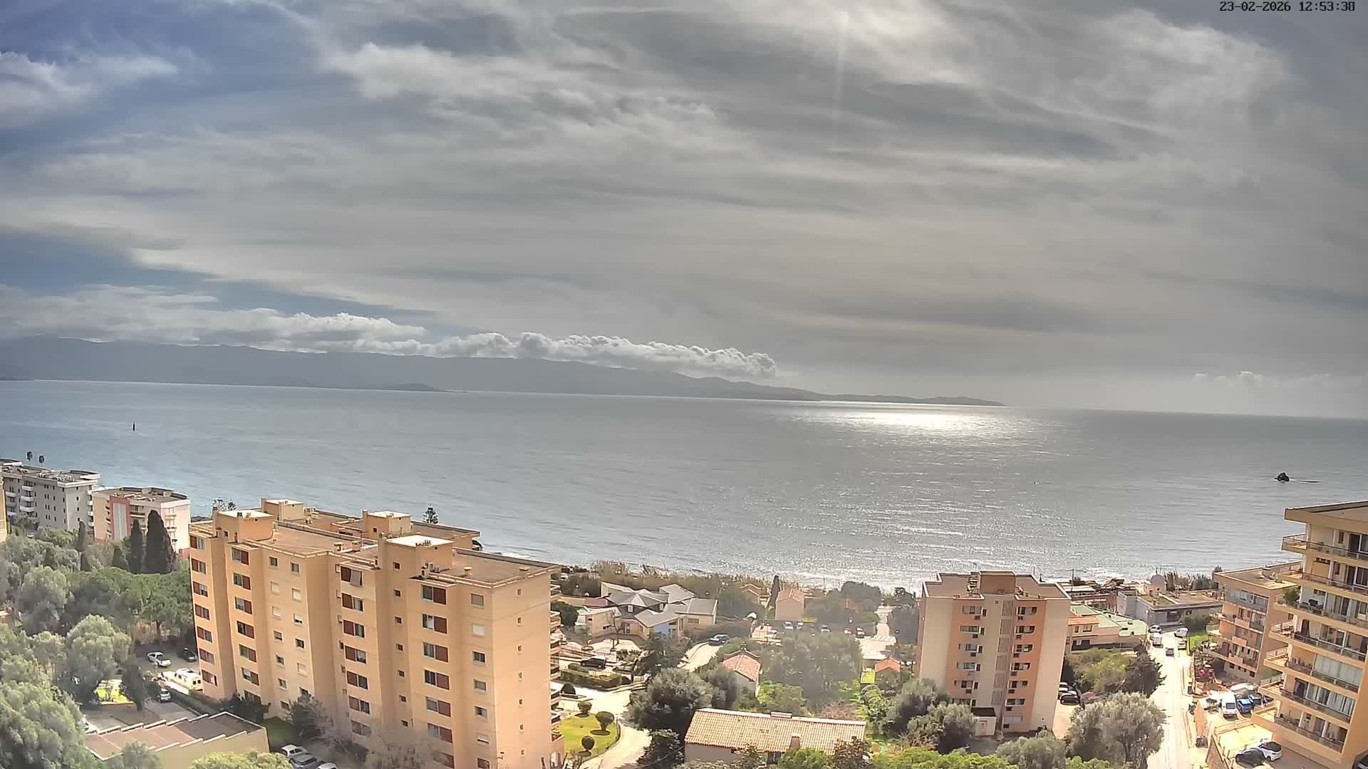 Ajaccio - Le Golfe d'Ajaccio Gulf & Coast Skyline Live Cam - Ajaccio, Corse-du-Sud, Corse , France
