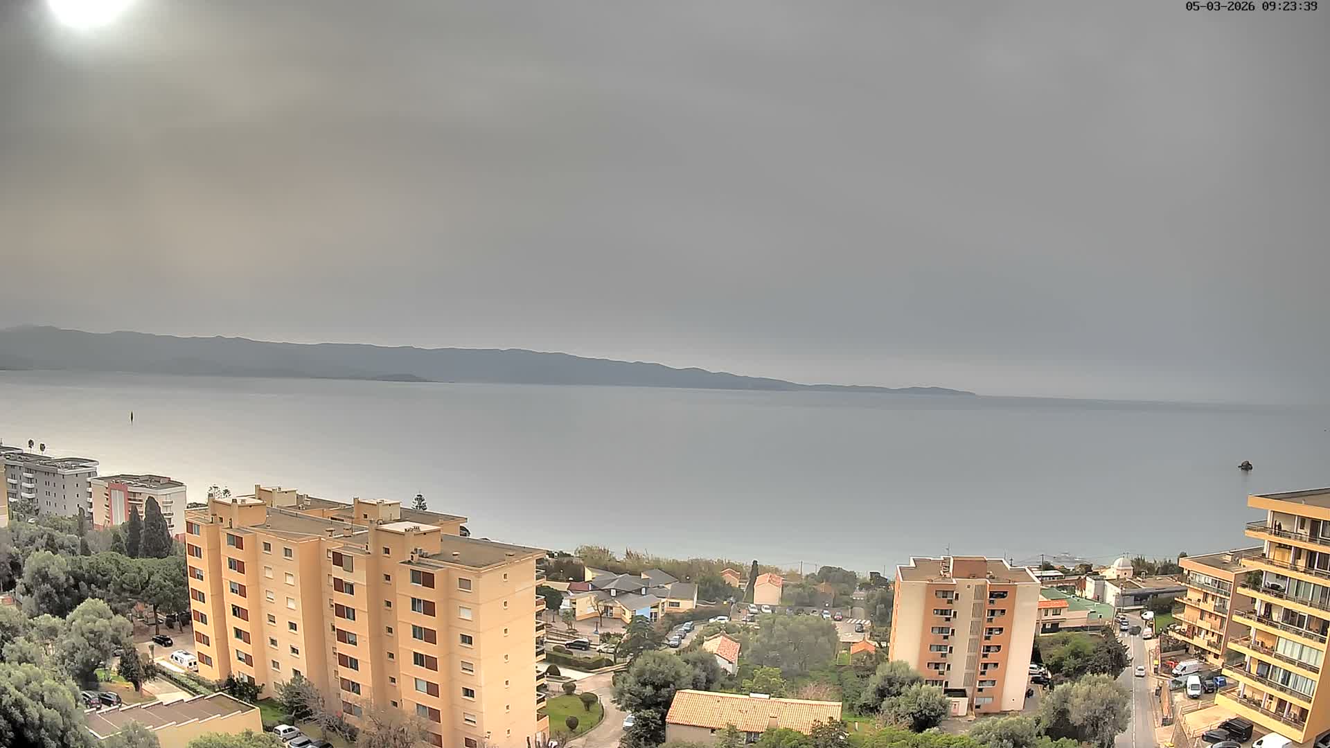 Ajaccio - Le Golfe d'Ajaccio Gulf & Coast Skyline Live Cam - Ajaccio, Corse-du-Sud, Corse , France