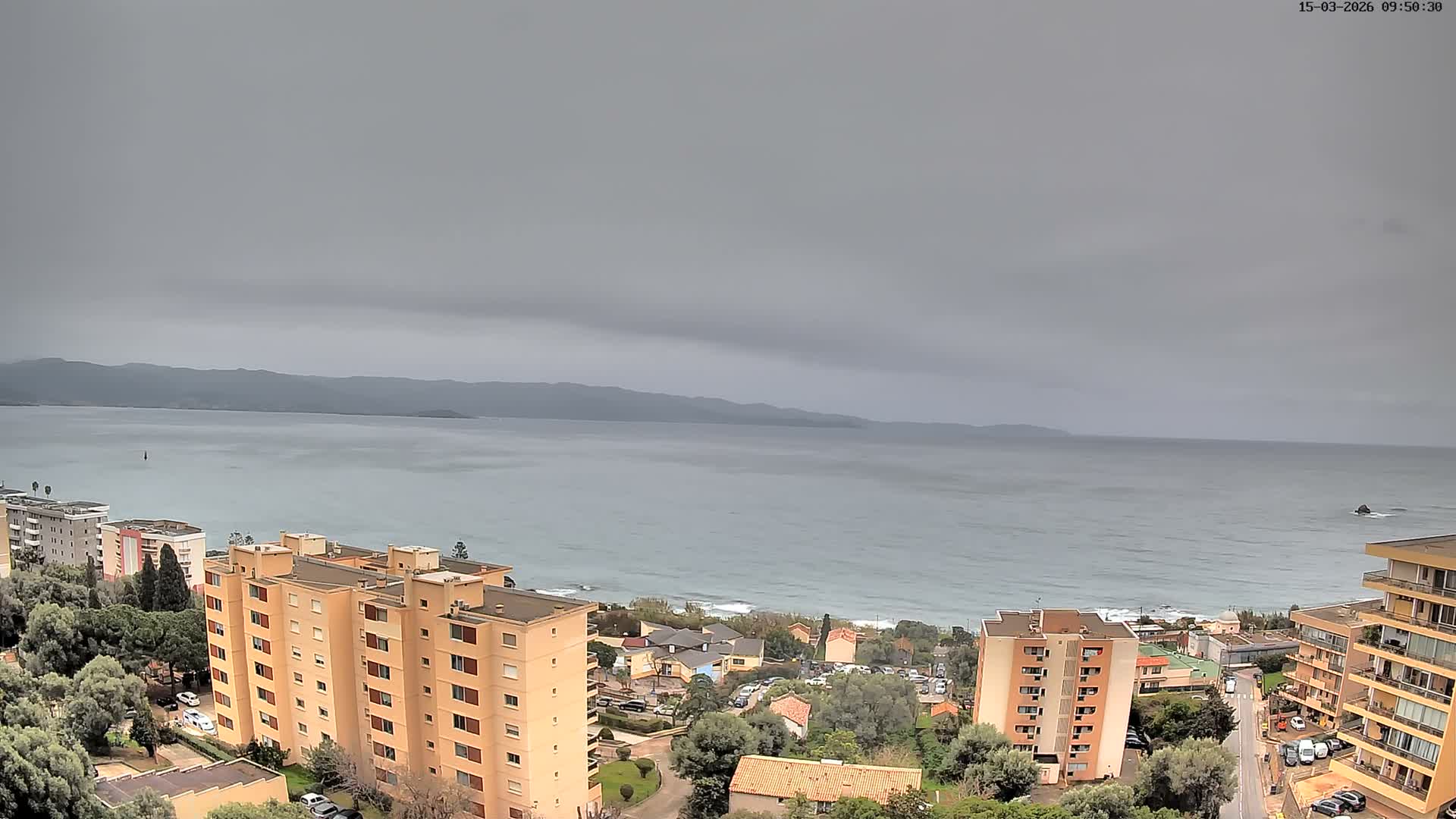 Ajaccio - Le Golfe d'Ajaccio Gulf & Coast Skyline Live Cam - Ajaccio, Corse-du-Sud, Corse , France