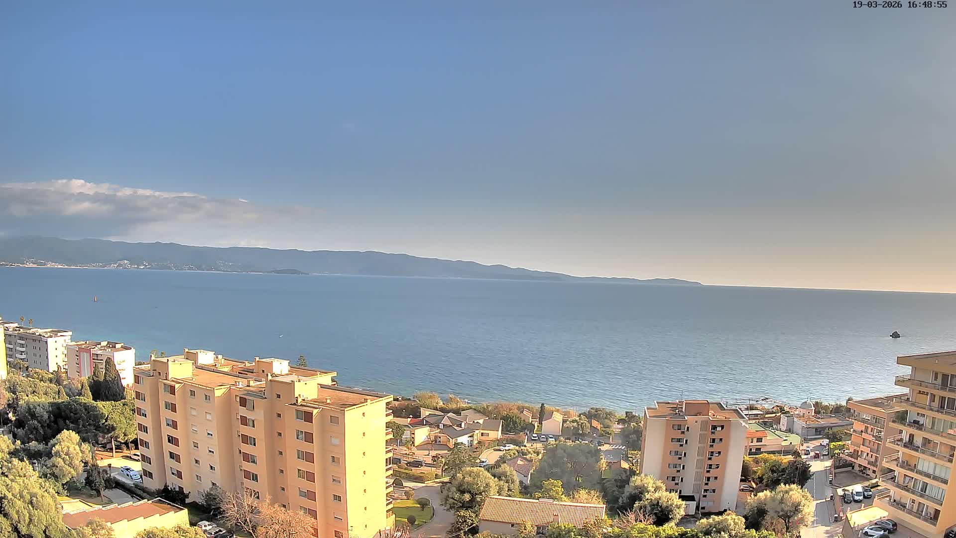 Ajaccio - Le Golfe d'Ajaccio Gulf & Coast Skyline Live Cam - Ajaccio, Corse-du-Sud, Corse , France