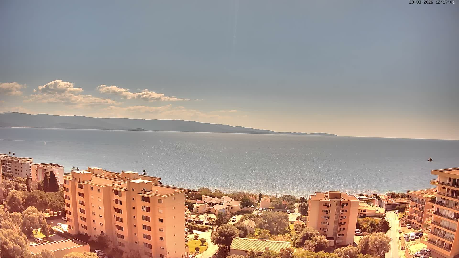 Ajaccio - Le Golfe d'Ajaccio Gulf & Coast Skyline Live Cam - Ajaccio, Corse-du-Sud, Corse , France