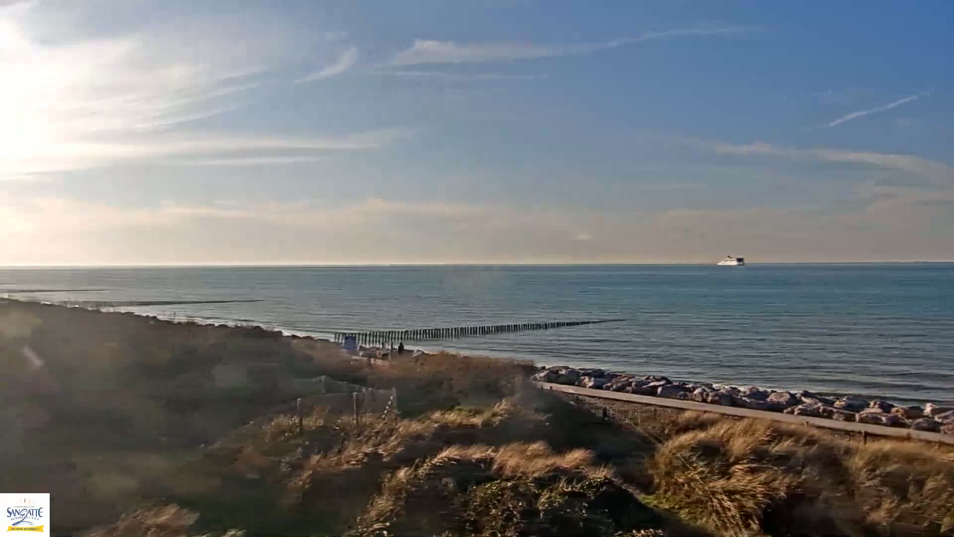Plage de Sangatte Beach  Live Cam - Calais, Pas-de-Calais, Hauts-de-France, France