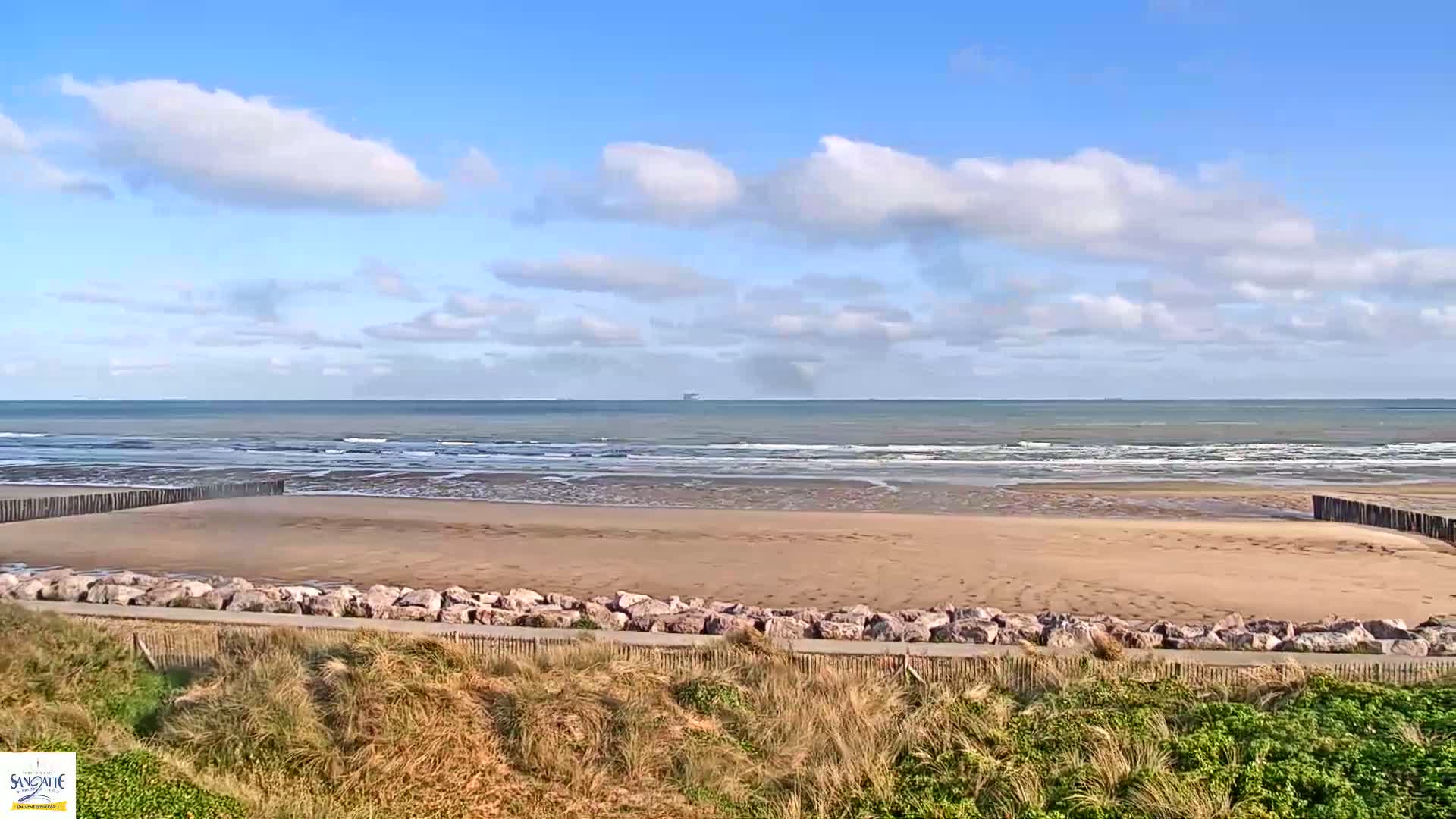 Plage de Sangatte Beach  Live Cam - Calais, Pas-de-Calais, Hauts-de-France, France