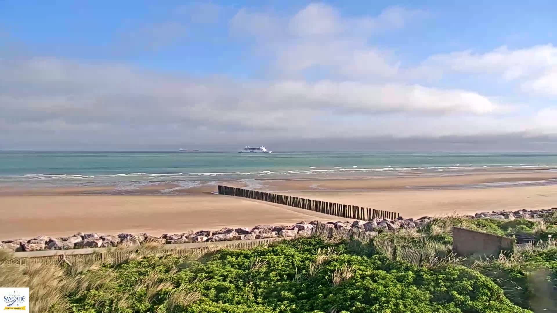 Plage de Sangatte Beach  Live Cam - Calais, Pas-de-Calais, Hauts-de-France, France
