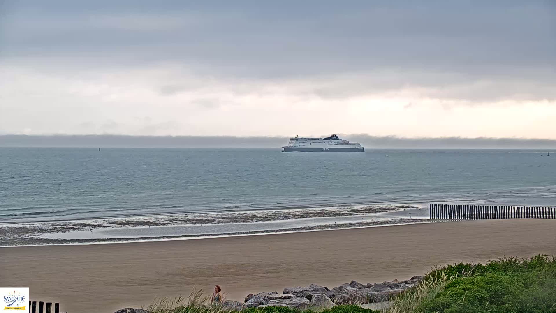Plage de Sangatte Beach  Live Cam - Calais, Pas-de-Calais, Hauts-de-France, France
