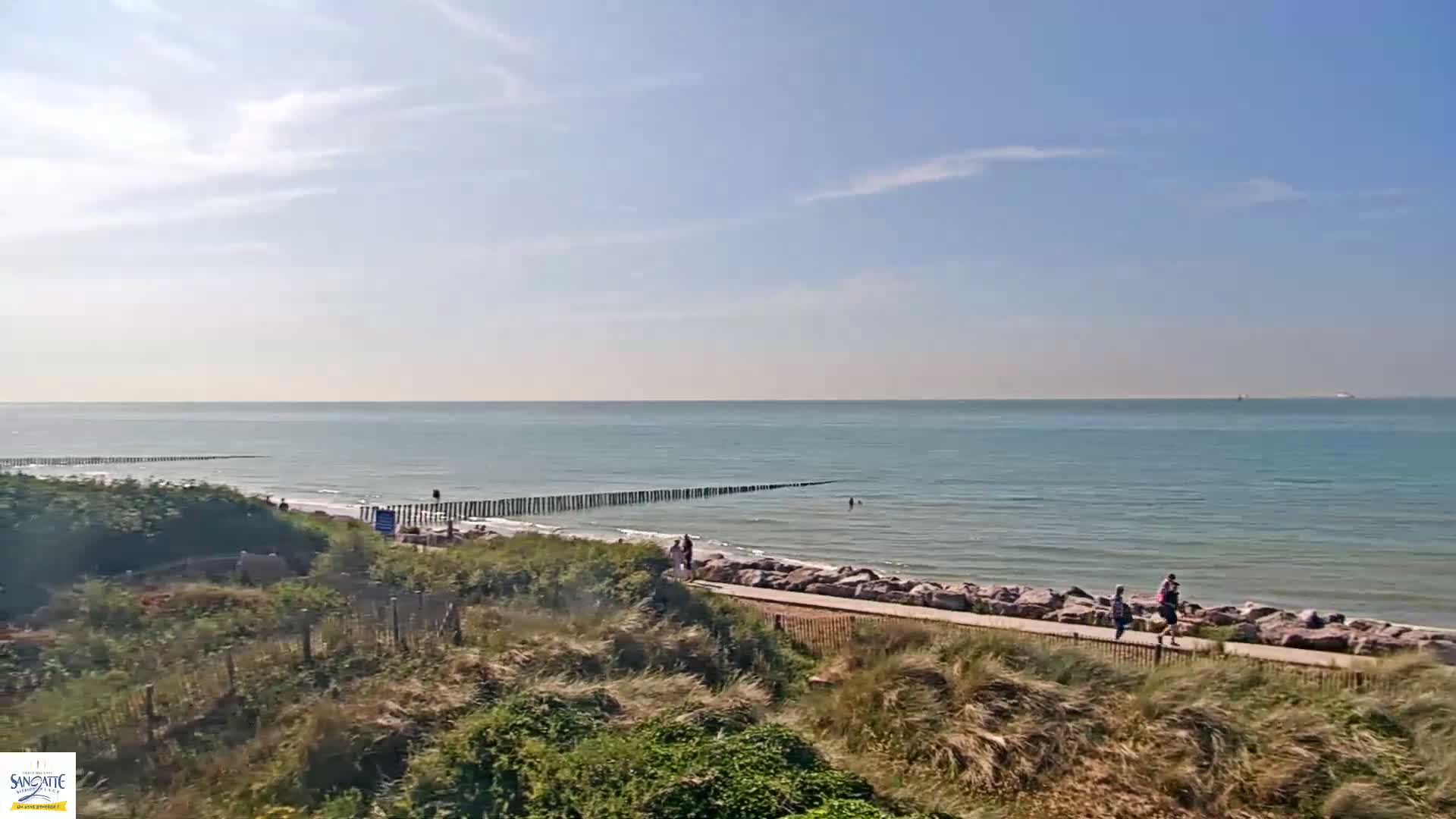 Plage de Sangatte Beach  Live Cam - Calais, Pas-de-Calais, Hauts-de-France, France