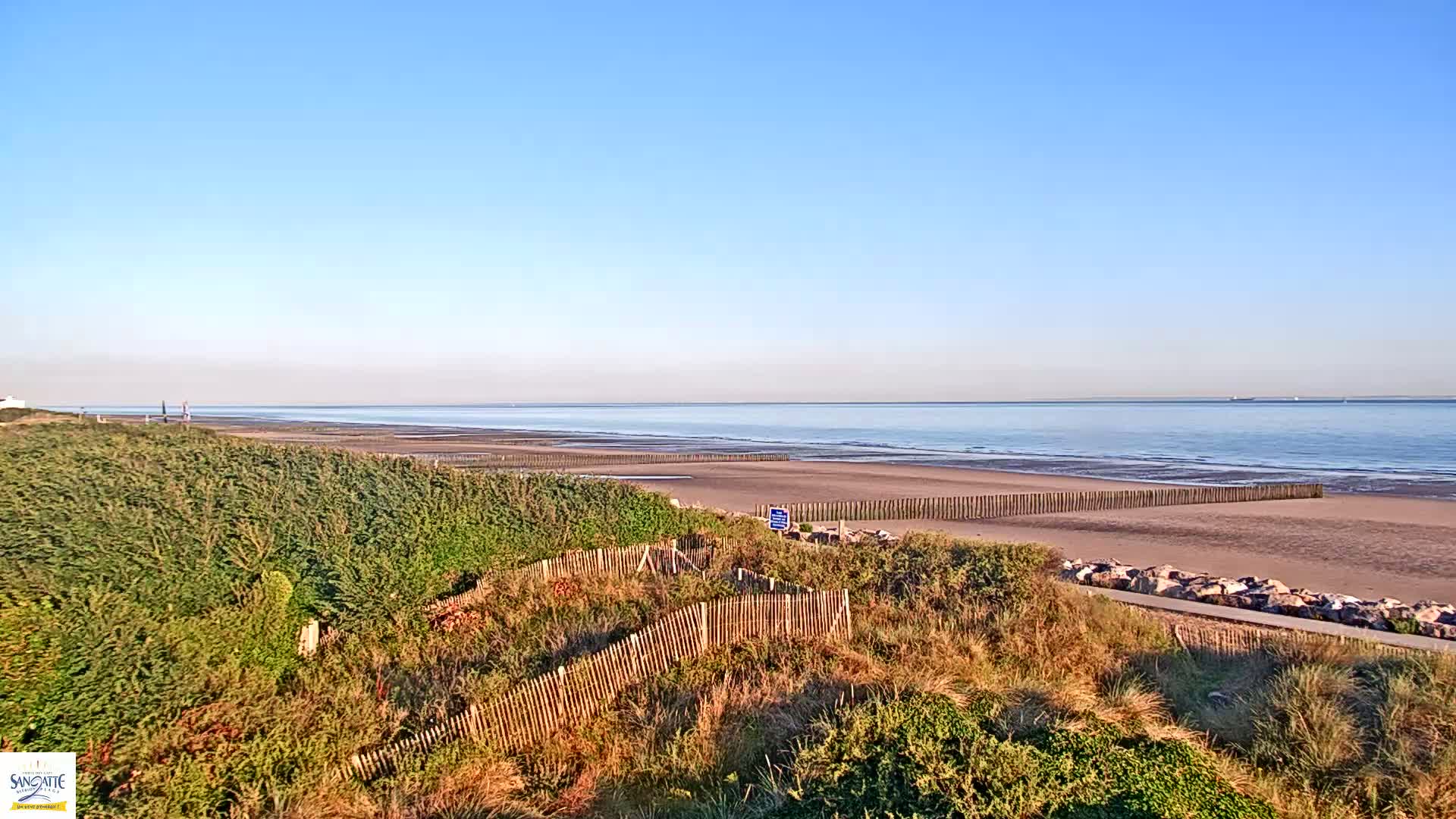 Plage de Sangatte Beach  Live Cam - Calais, Pas-de-Calais, Hauts-de-France, France