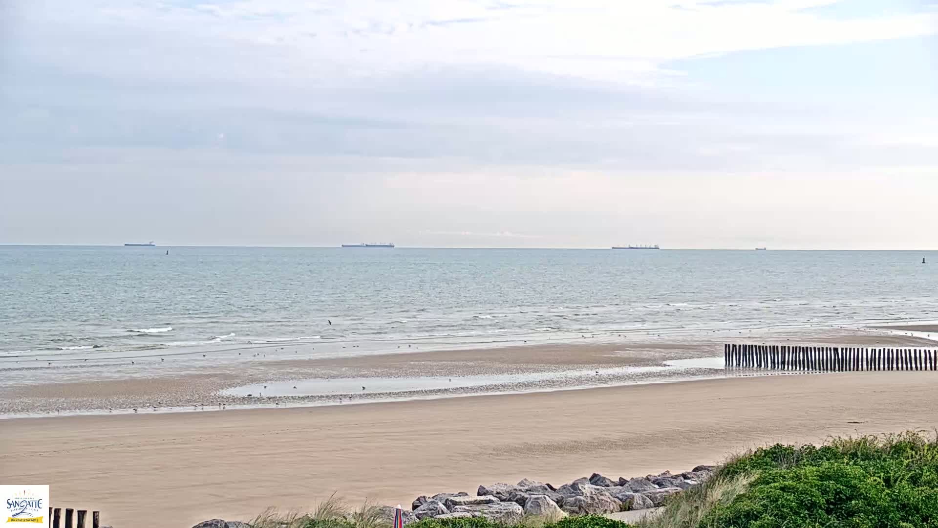 Plage de Sangatte Beach  Live Cam - Calais, Pas-de-Calais, Hauts-de-France, France