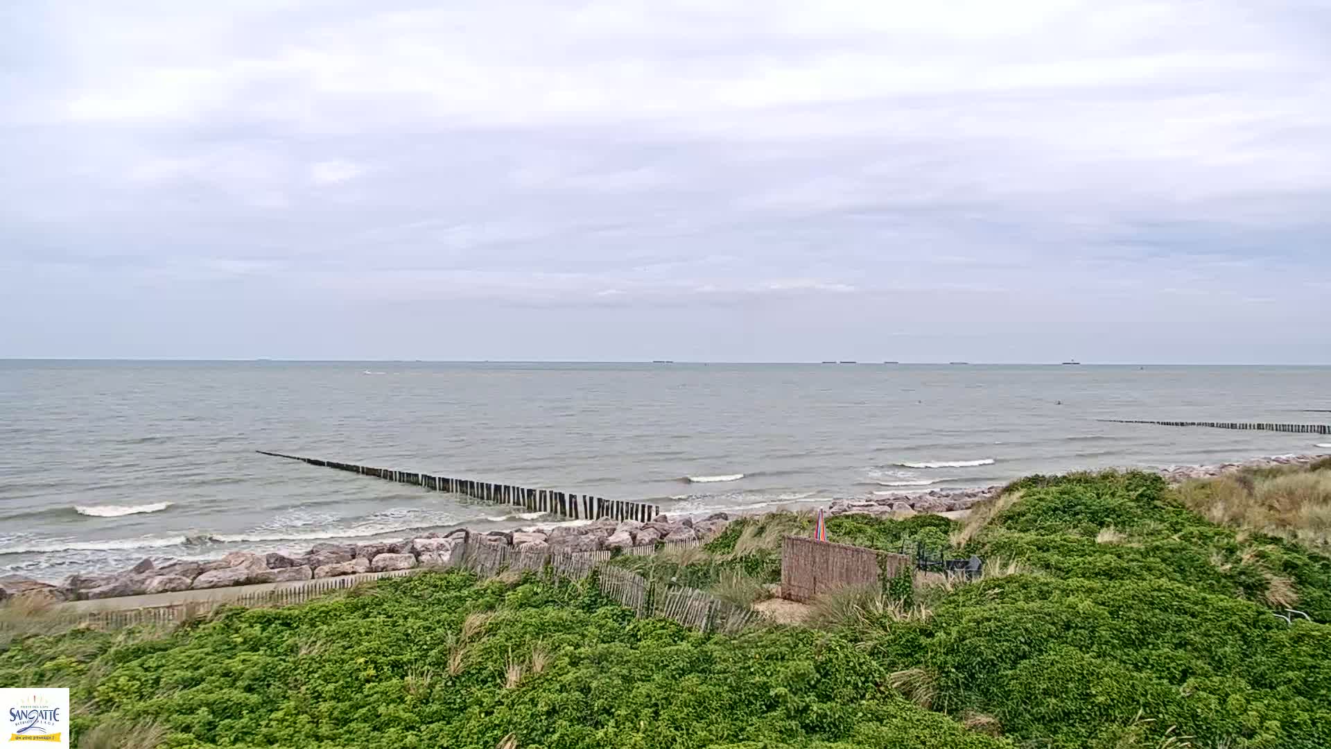 Plage de Sangatte Beach  Live Cam - Calais, Pas-de-Calais, Hauts-de-France, France