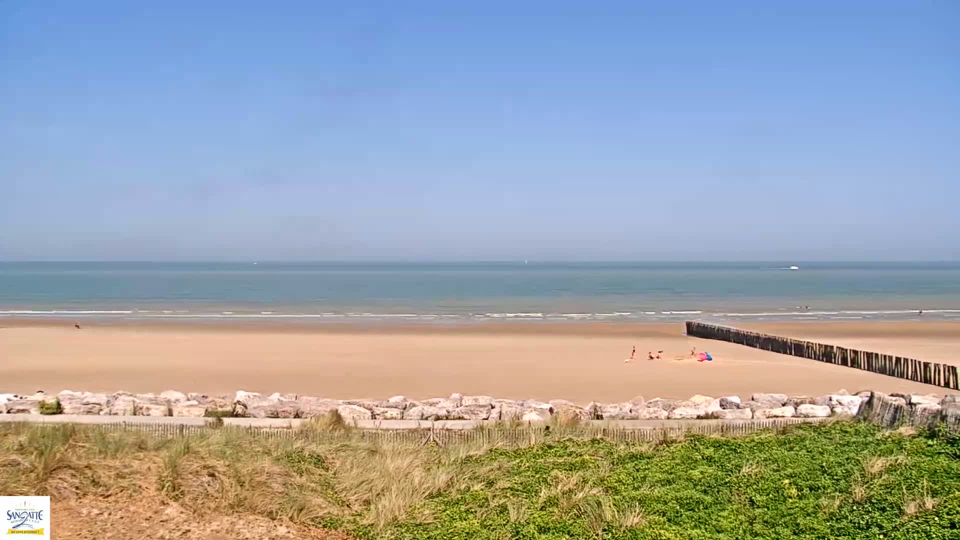 Plage de Sangatte Beach  Live Cam - Calais, Pas-de-Calais, Hauts-de-France, France