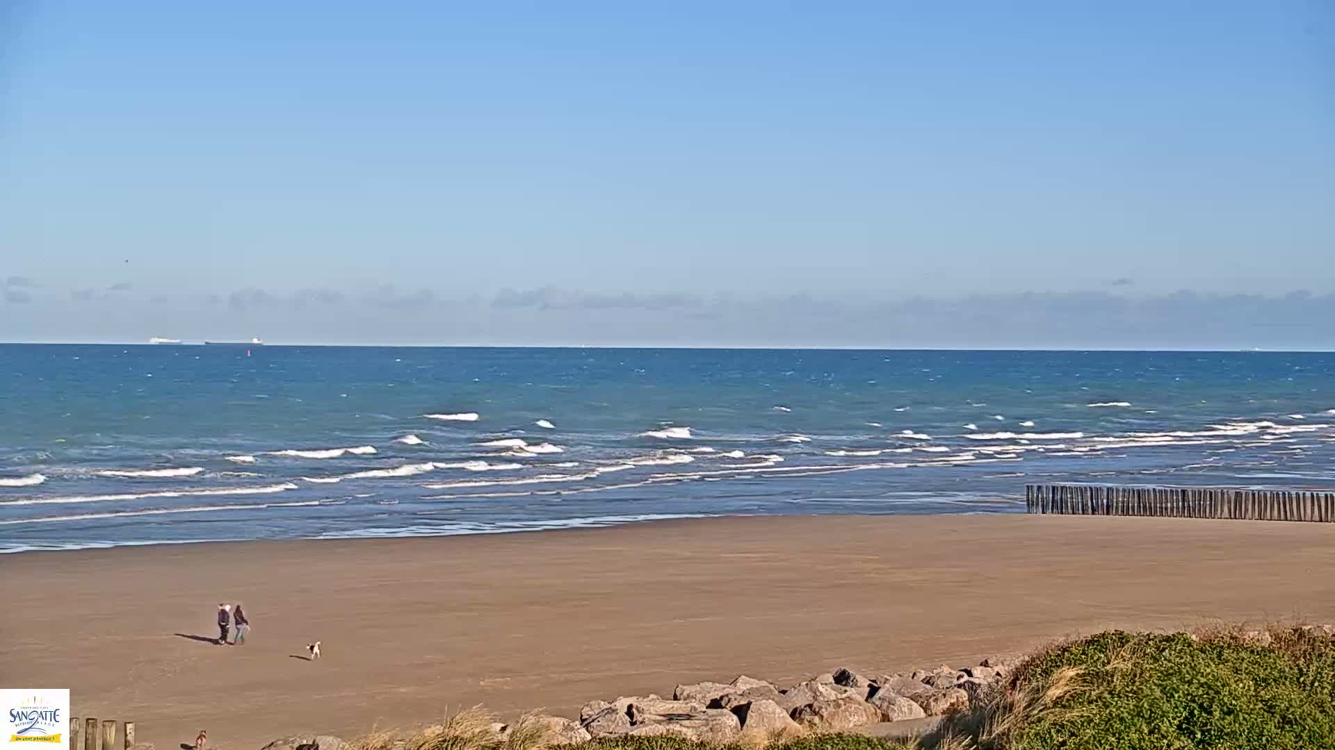 Plage de Sangatte Beach  Live Cam - Calais, Pas-de-Calais, Hauts-de-France, France