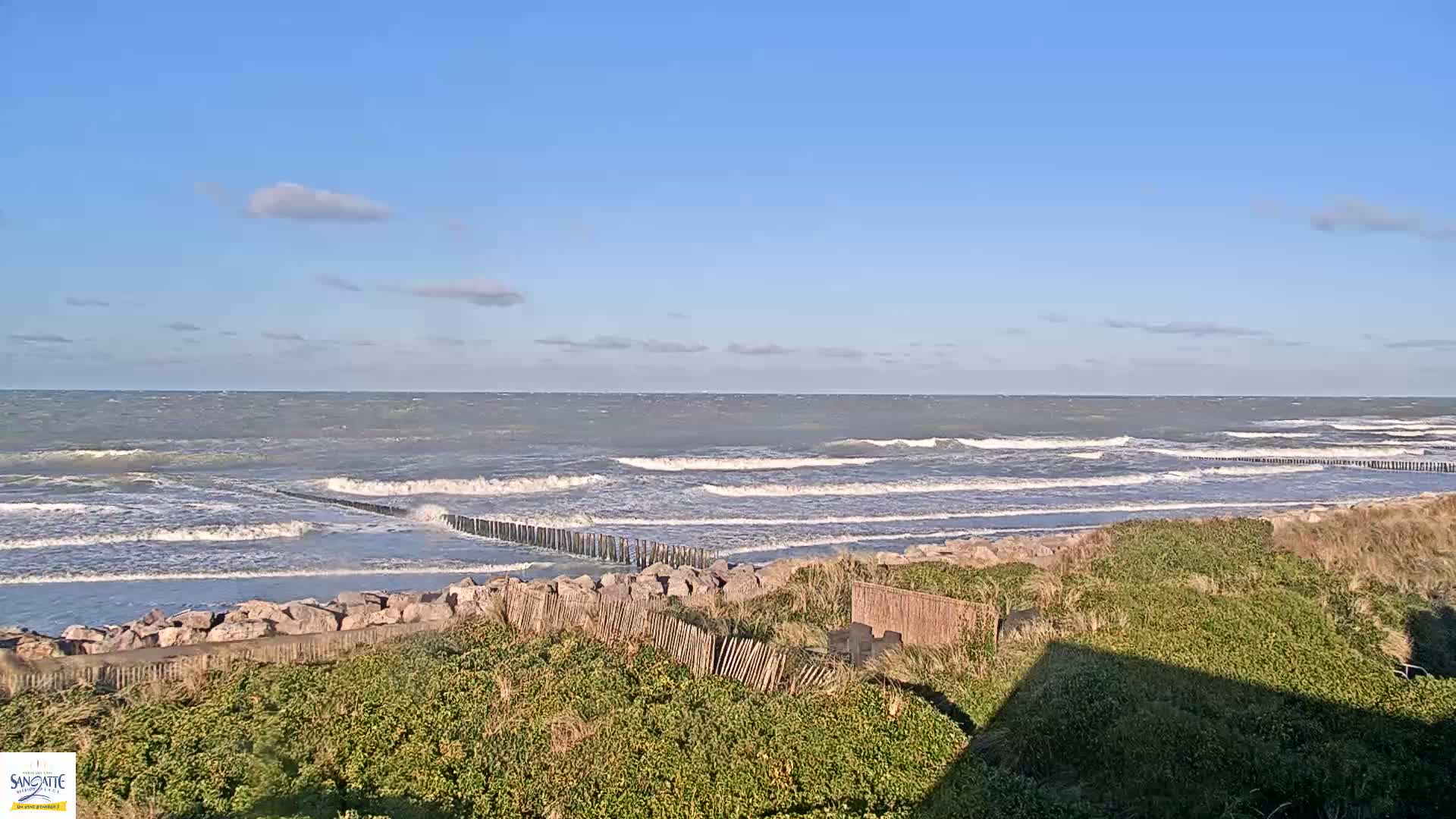 Plage de Sangatte Beach  Live Cam - Calais, Pas-de-Calais, Hauts-de-France, France
