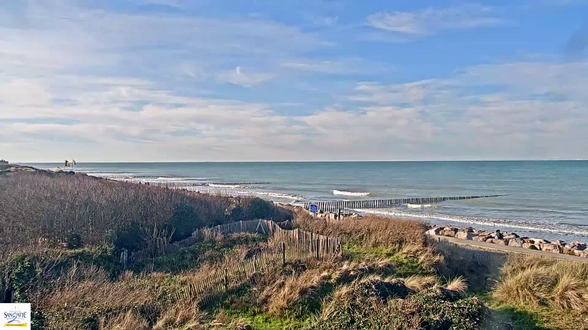 Plage de Sangatte Beach  Live Cam - Calais, Pas-de-Calais, Hauts-de-France, France