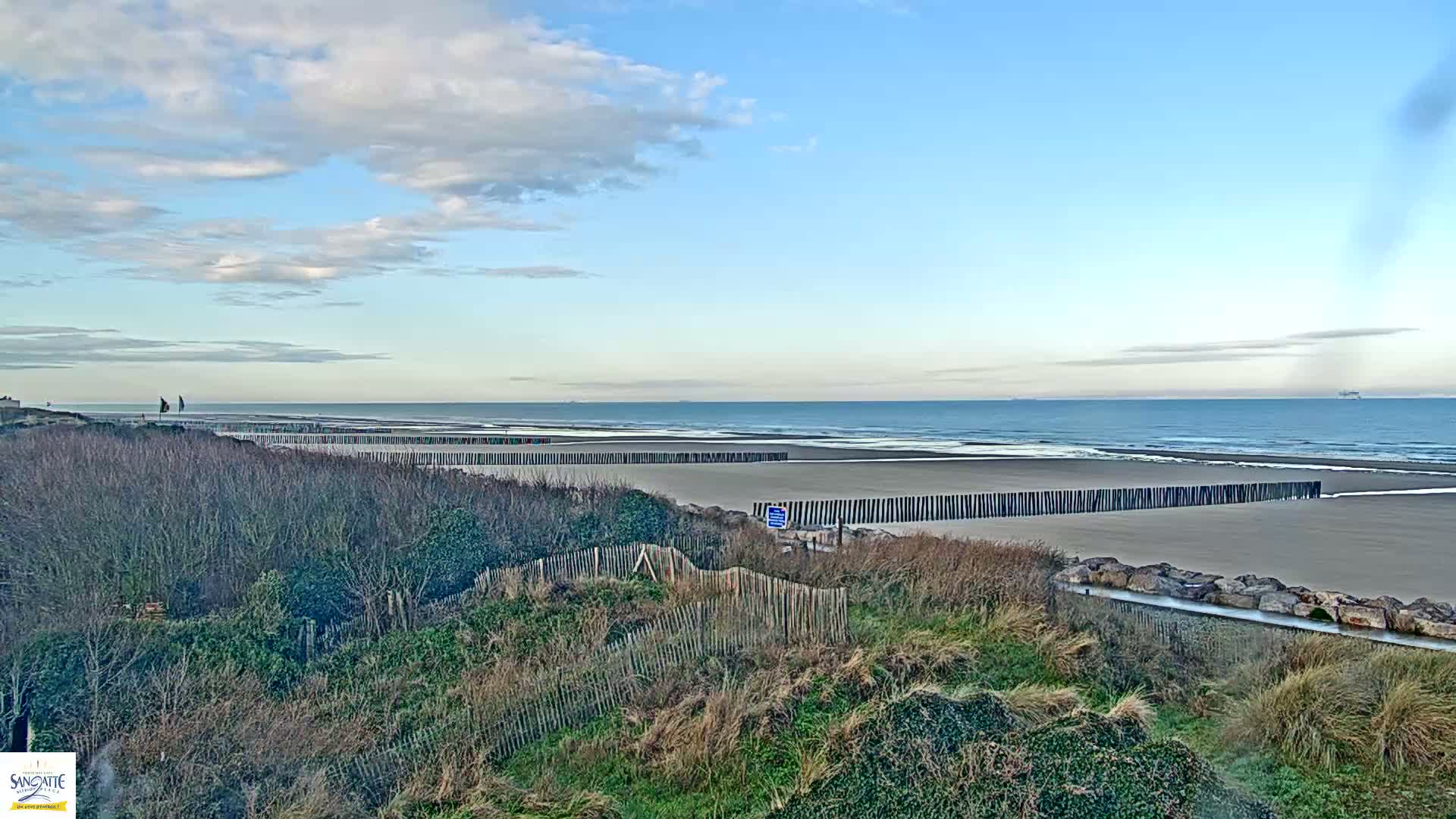 Plage de Sangatte Beach  Live Cam - Calais, Pas-de-Calais, Hauts-de-France, France