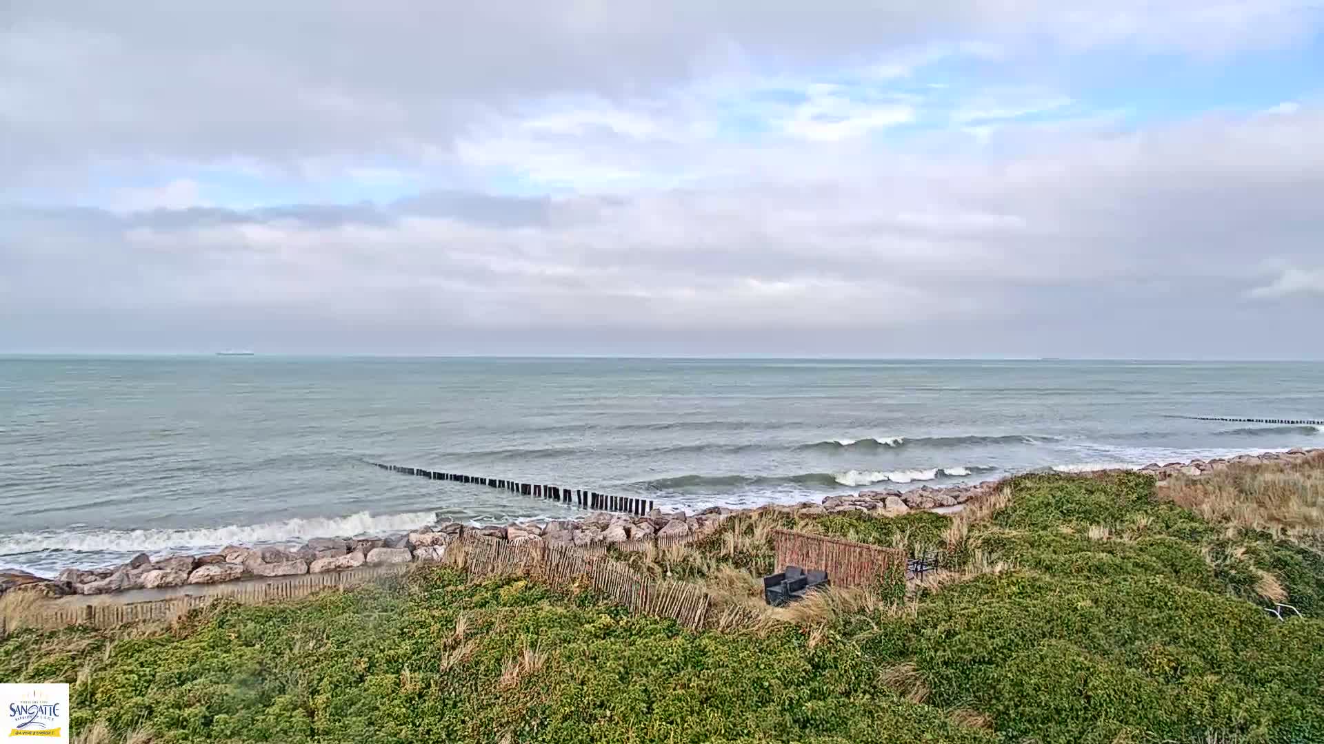Plage de Sangatte Beach  Live Cam - Calais, Pas-de-Calais, Hauts-de-France, France