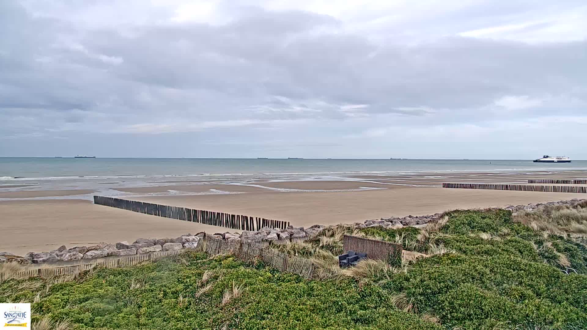 Plage de Sangatte Beach  Live Cam - Calais, Pas-de-Calais, Hauts-de-France, France