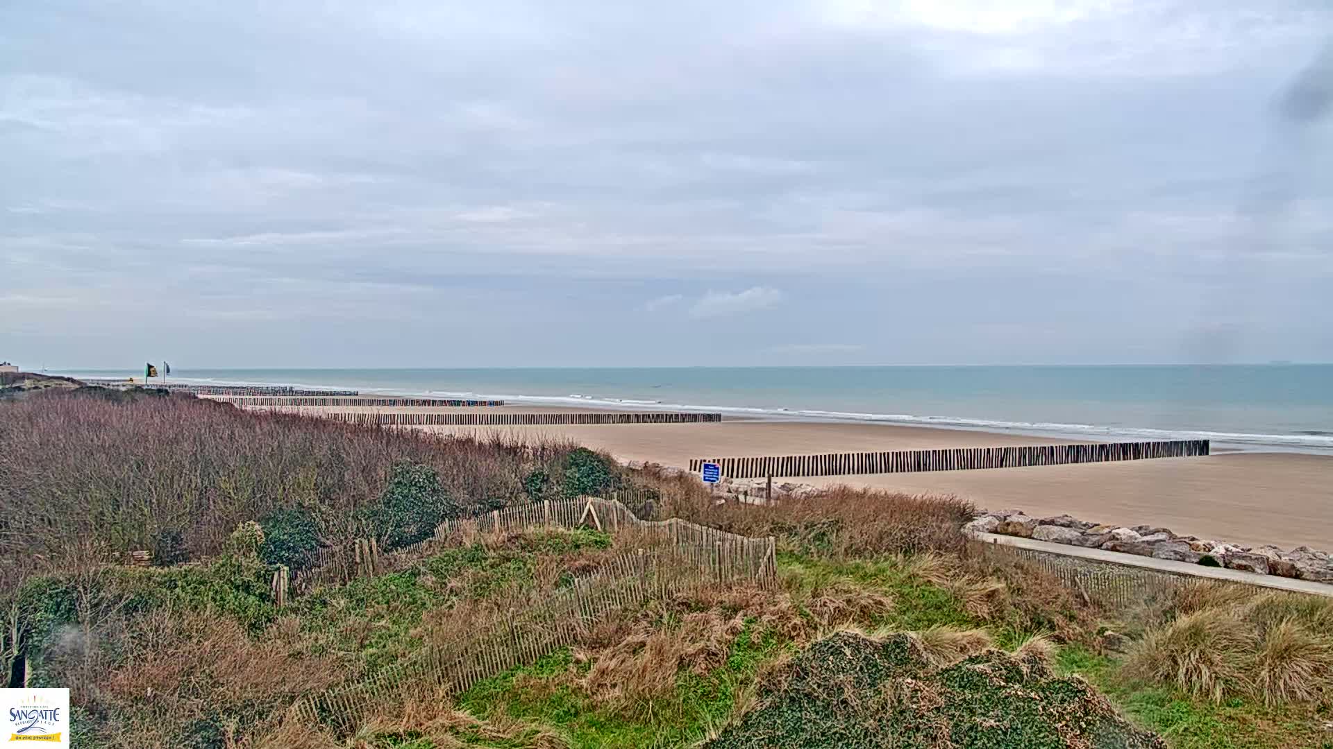 Plage de Sangatte Beach  Live Cam - Calais, Pas-de-Calais, Hauts-de-France, France