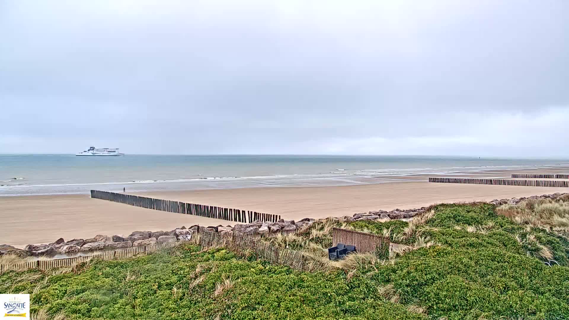 Plage de Sangatte Beach  Live Cam - Calais, Pas-de-Calais, Hauts-de-France, France