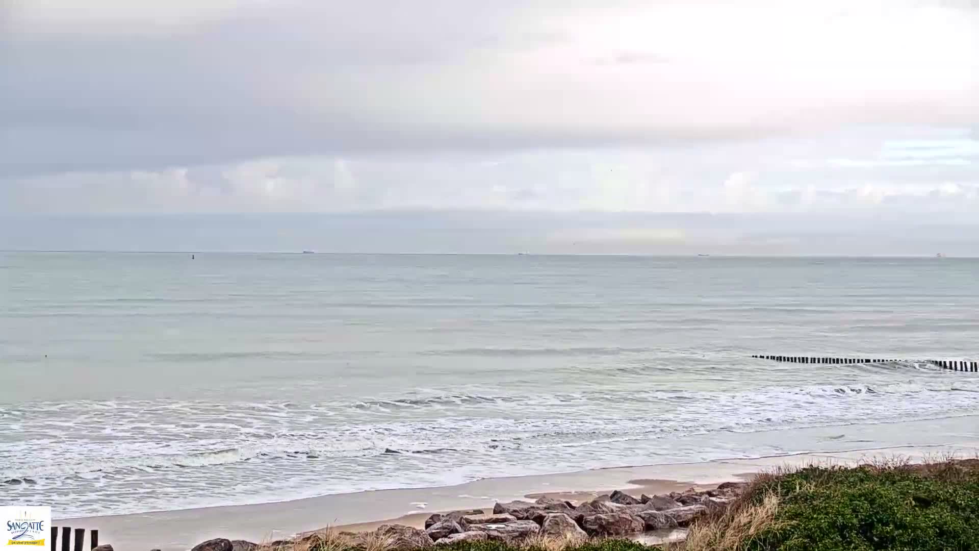 Plage de Sangatte Beach  Live Cam - Calais, Pas-de-Calais, Hauts-de-France, France