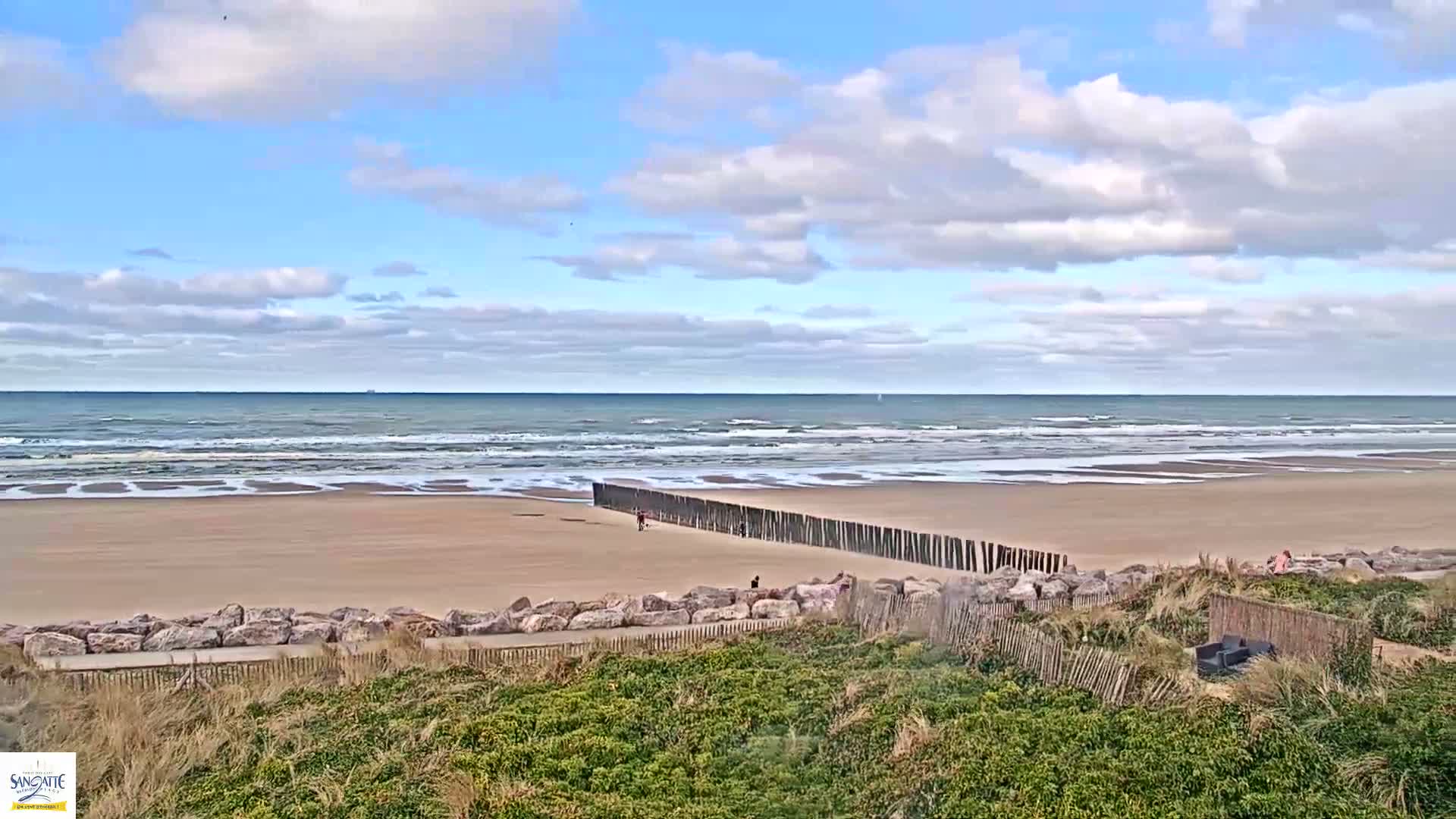 Plage de Sangatte Beach  Live Cam - Calais, Pas-de-Calais, Hauts-de-France, France
