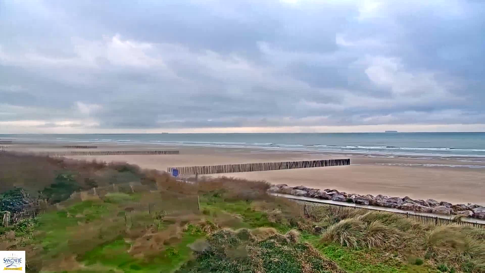 Plage de Sangatte Beach  Live Cam - Calais, Pas-de-Calais, Hauts-de-France, France