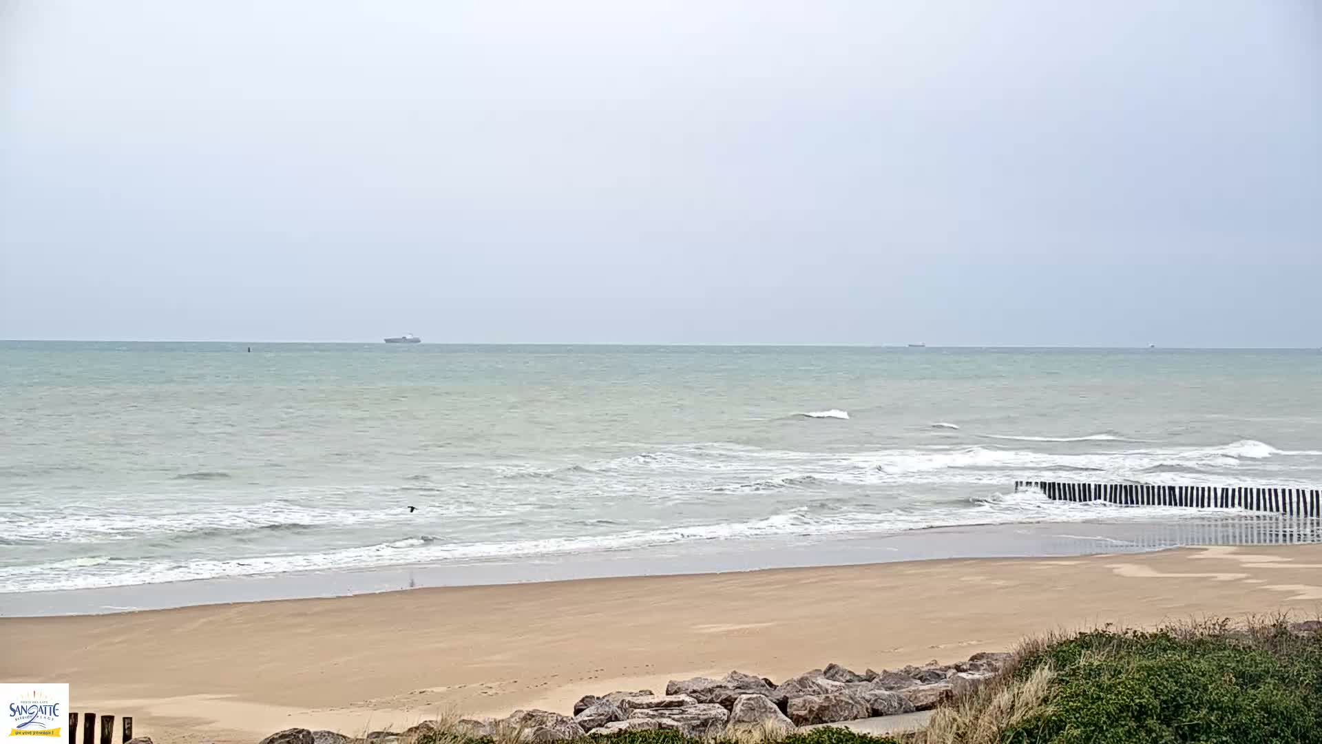 Plage de Sangatte Beach  Live Cam - Calais, Pas-de-Calais, Hauts-de-France, France