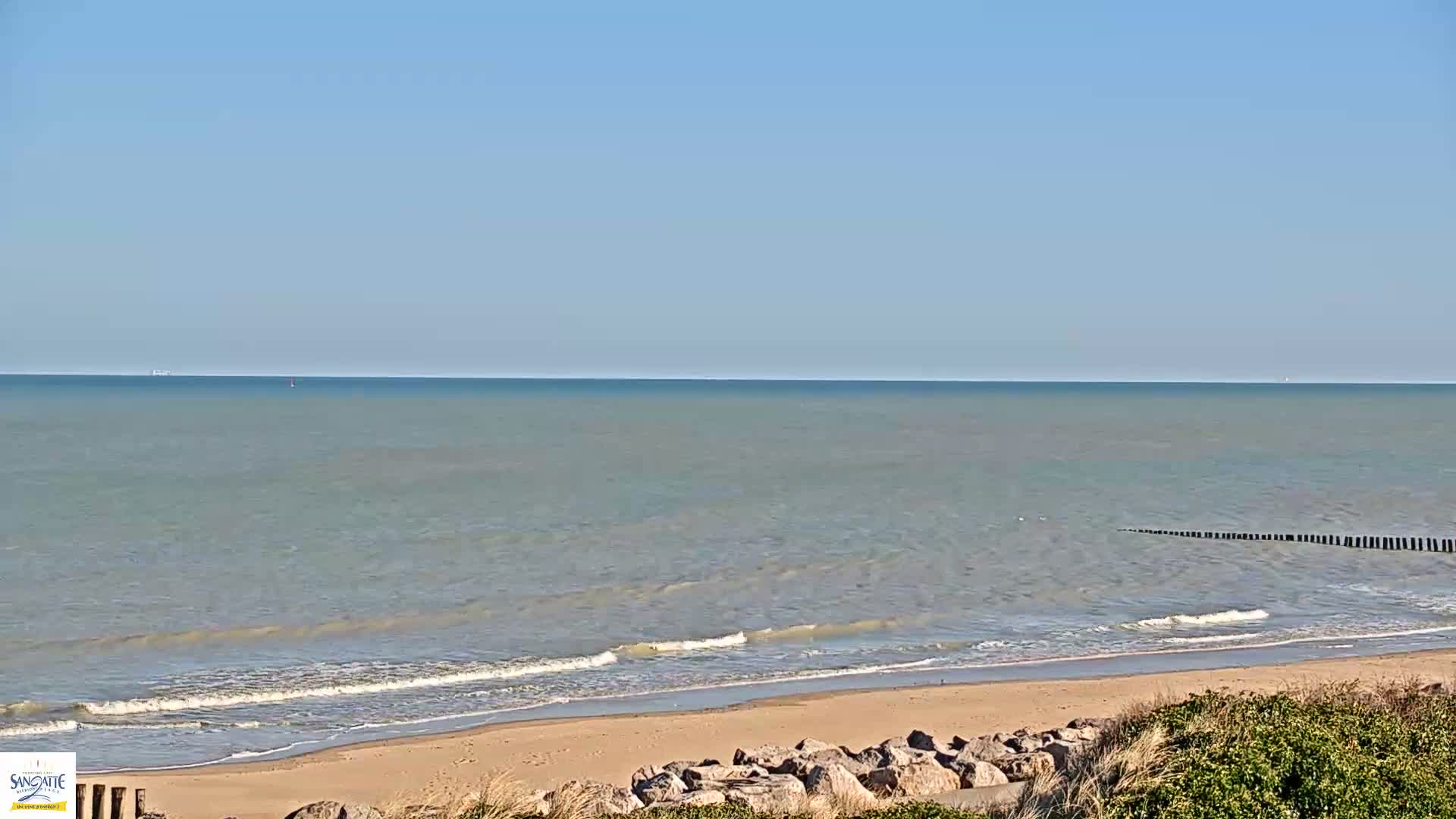 Plage de Sangatte Beach  Live Cam - Calais, Pas-de-Calais, Hauts-de-France, France