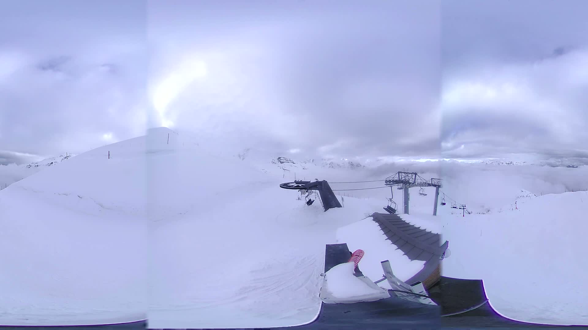 Puy-Saint-Vincent Peak Point Ski Slope,  Pendine  360 Panaromic  Live Camera - Briancon, Hautes-Alpes, Provence-Alpes-Cote d’Azur, France