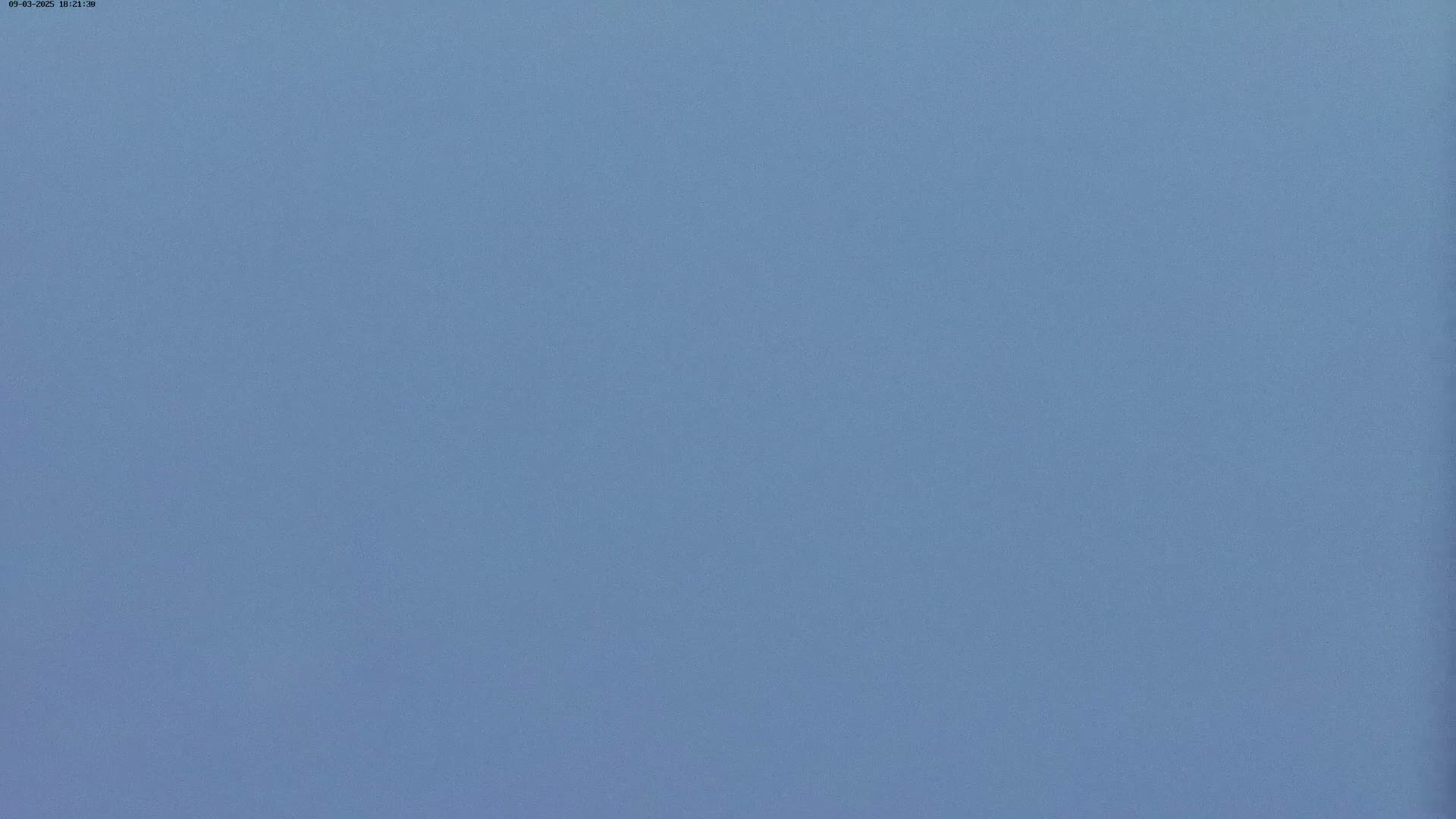 A solid, light blue background fills the entire image.