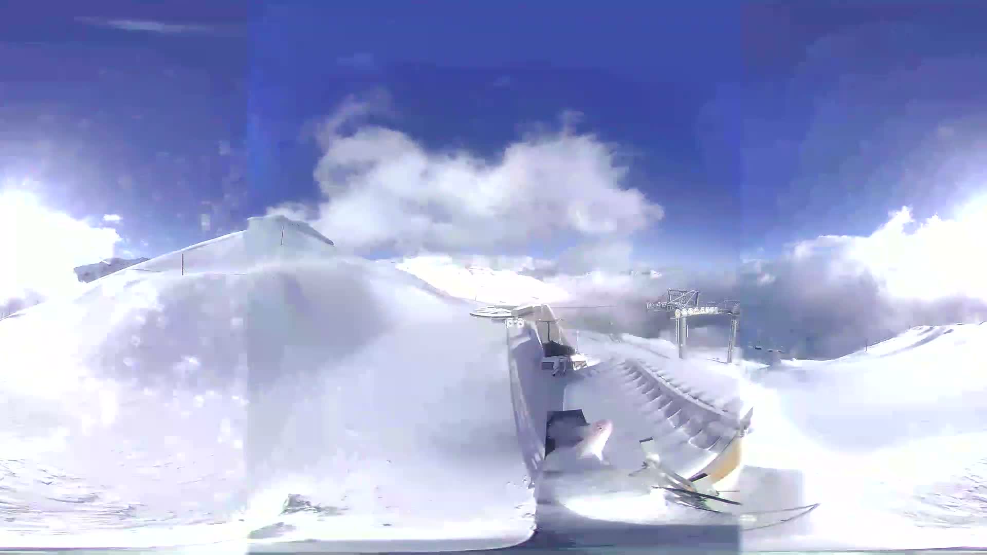 Puy-Saint-Vincent Peak Point Ski Slope,  Pendine  360 Panaromic  Live Camera - Briancon, Hautes-Alpes, Provence-Alpes-Cote d’Azur, France