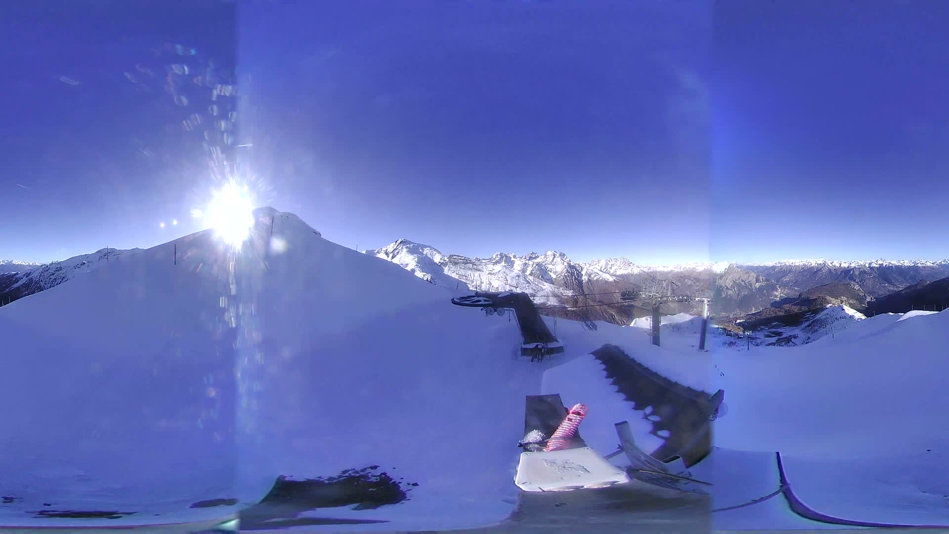 Puy-Saint-Vincent Peak Point Ski Slope,  Pendine  360 Panaromic  Live Camera - Briancon, Hautes-Alpes, Provence-Alpes-Cote d’Azur, France