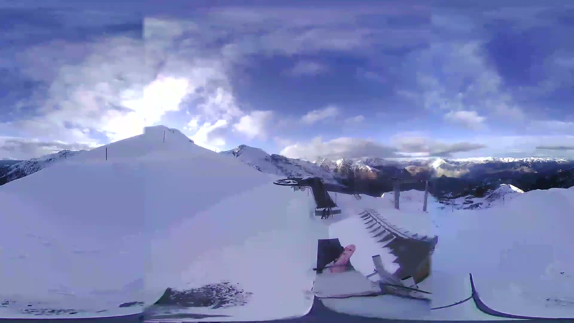 Puy-Saint-Vincent Peak Point Ski Slope,  Pendine  360 Panaromic  Live Camera - Briancon, Hautes-Alpes, Provence-Alpes-Cote d’Azur, France